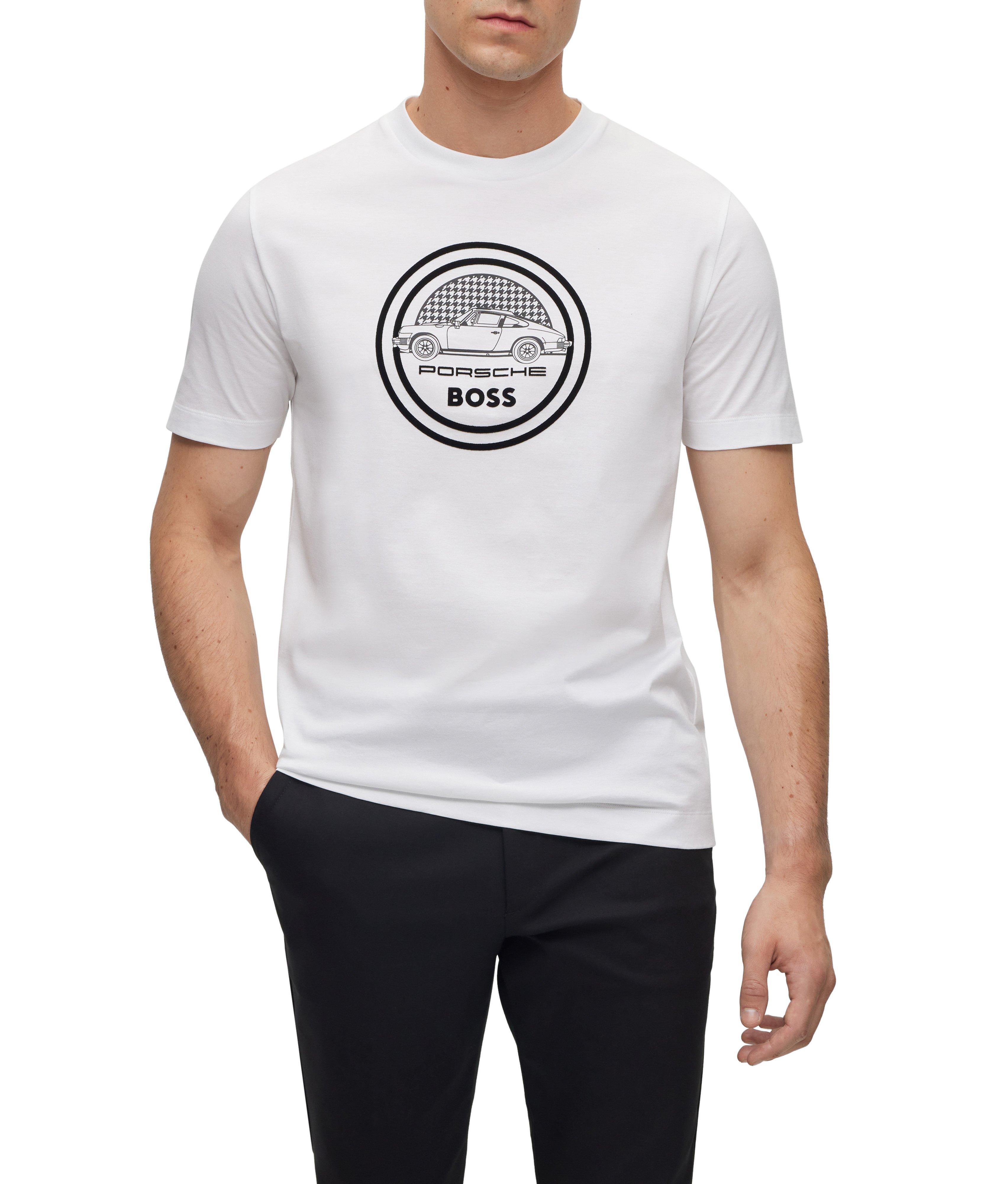 T-shirt en coton avec logo, collection Porsche image 1