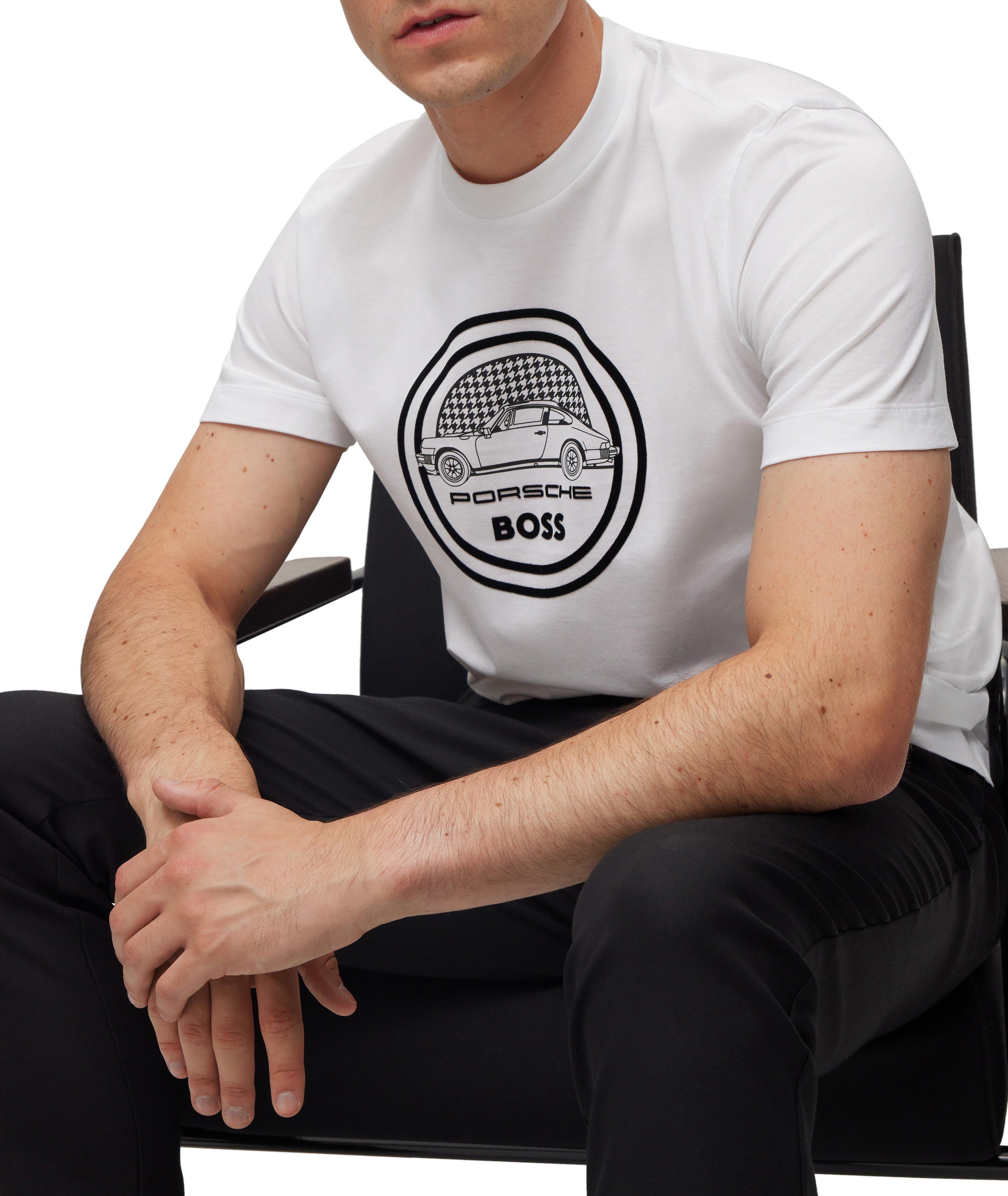 T-shirt en coton avec logo, collection Porsche image 4