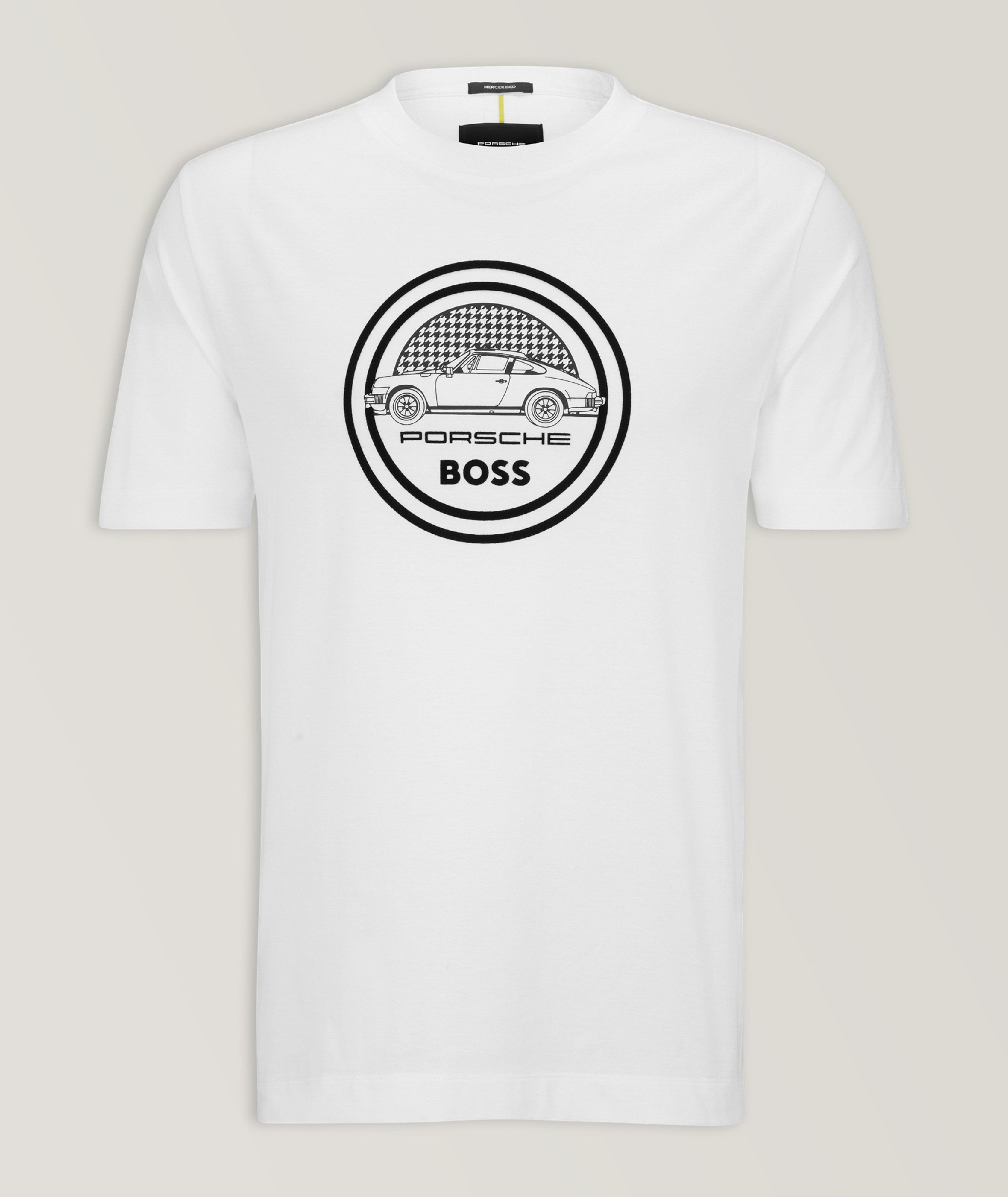 T-shirt en coton avec logo, collection Porsche image 0