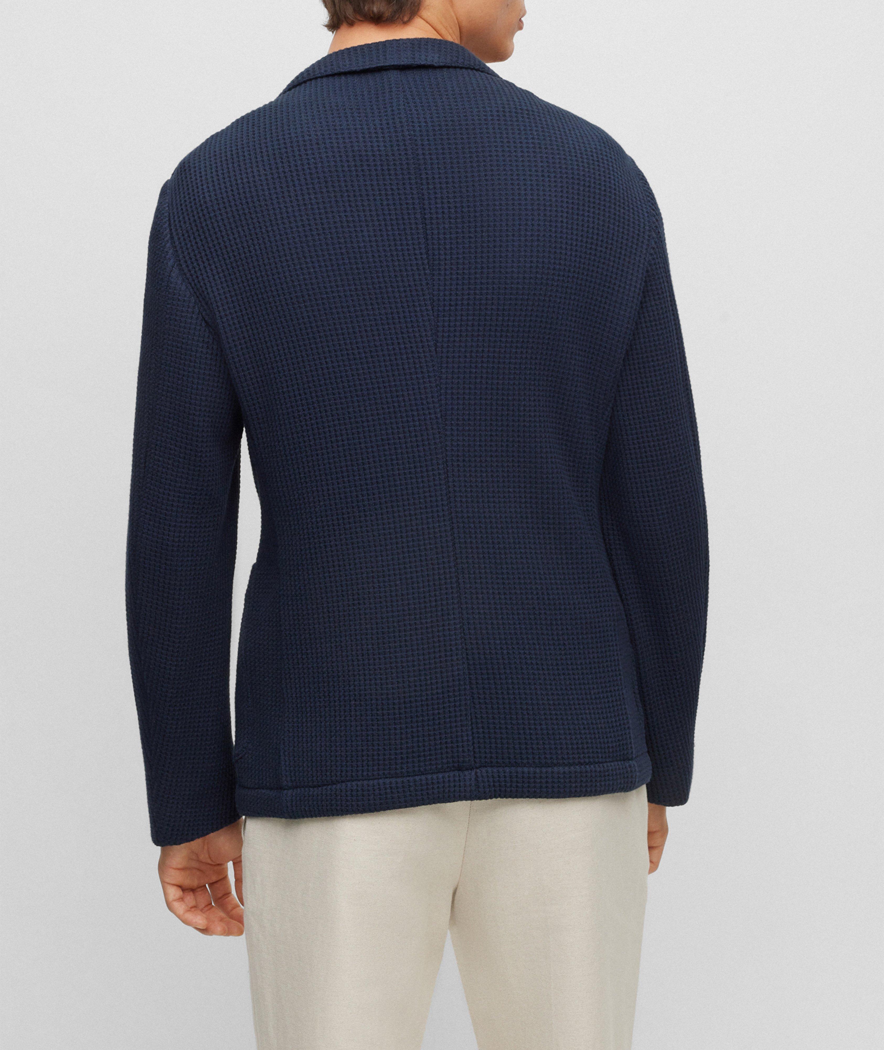 Slim-Fit Textured Cotton Blend Sport Jacket image 2