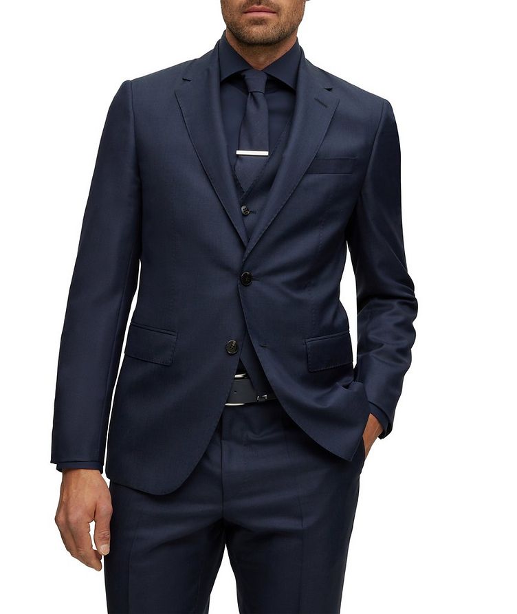 Slim-Fit Tonal Checkered Three-Piece Suit image 1