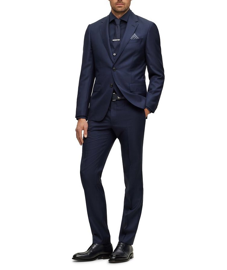 Slim-Fit Tonal Checkered Three-Piece Suit image 8