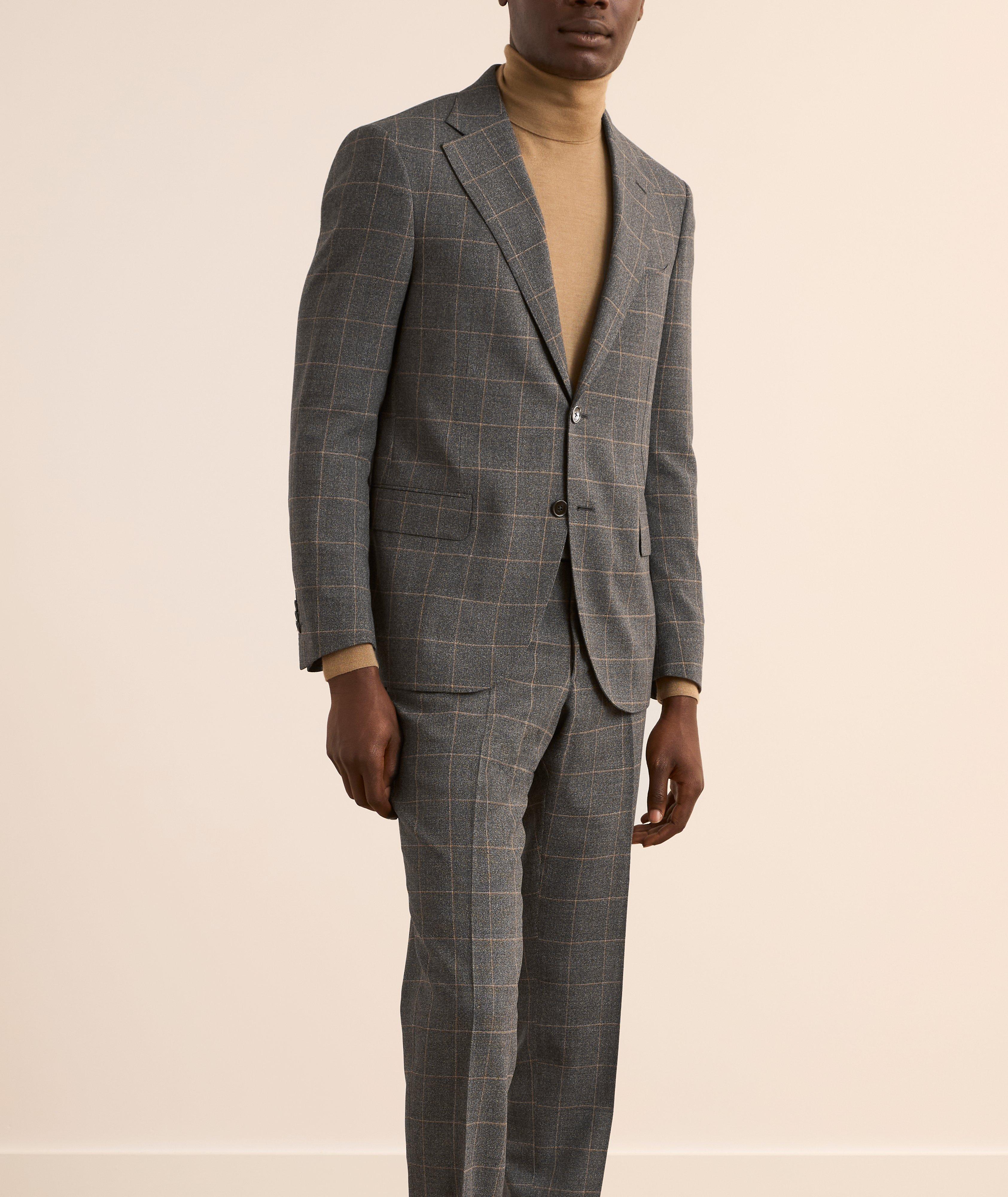 Windowpane Virgin Wool Suit  image 1