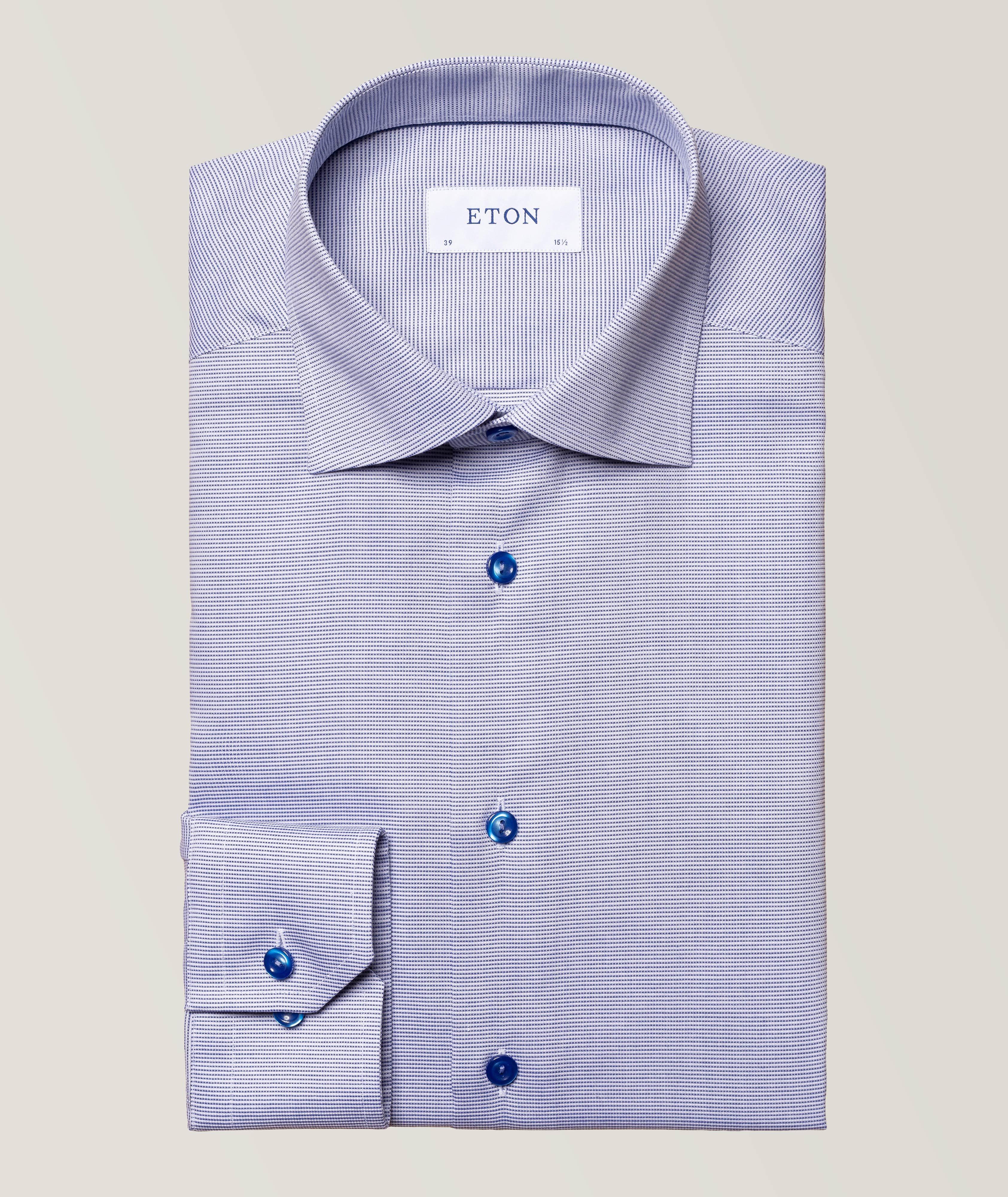 Slim-Fit Textured Dress Shirt image 0