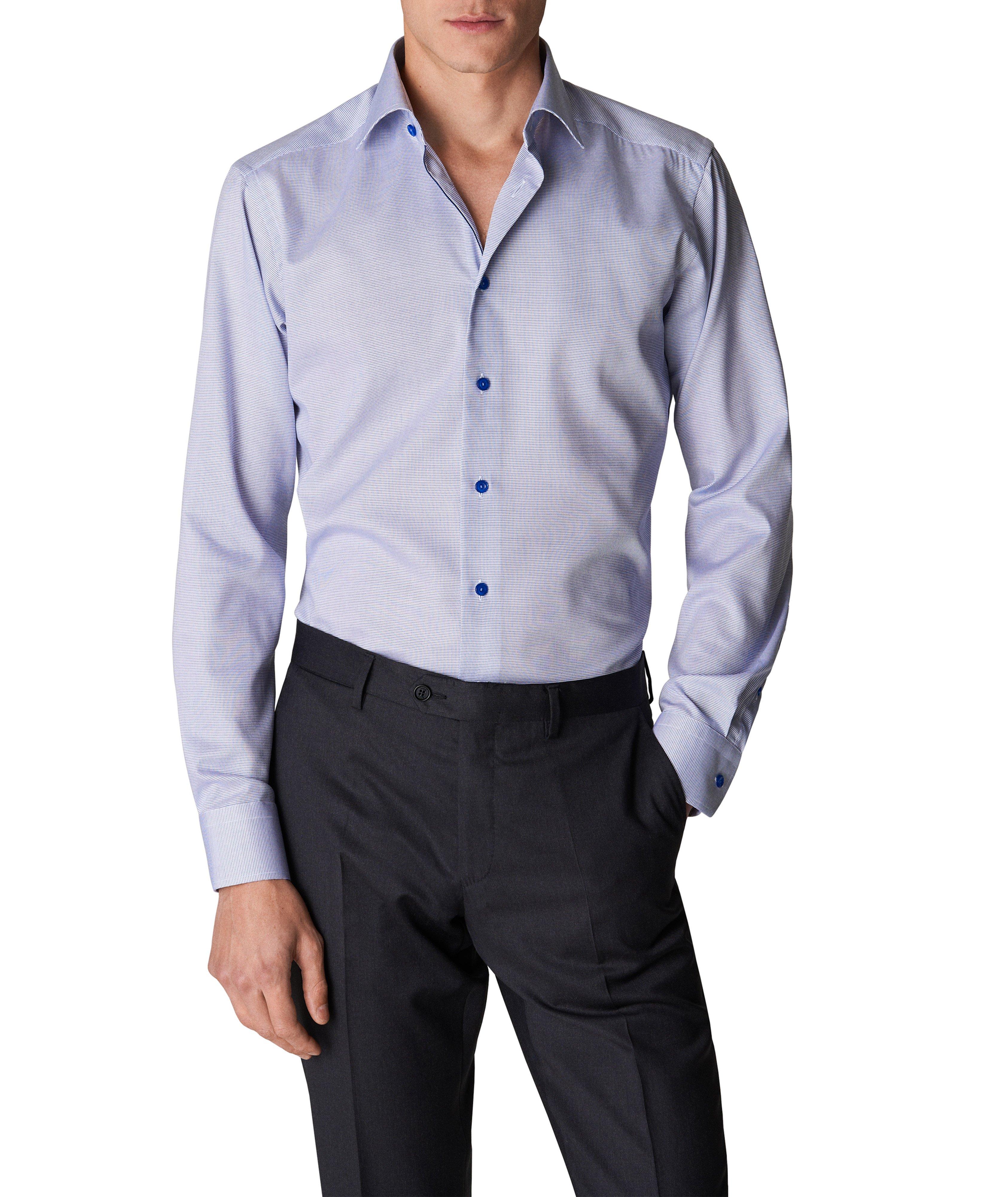 Slim-Fit Textured Dress Shirt image 1