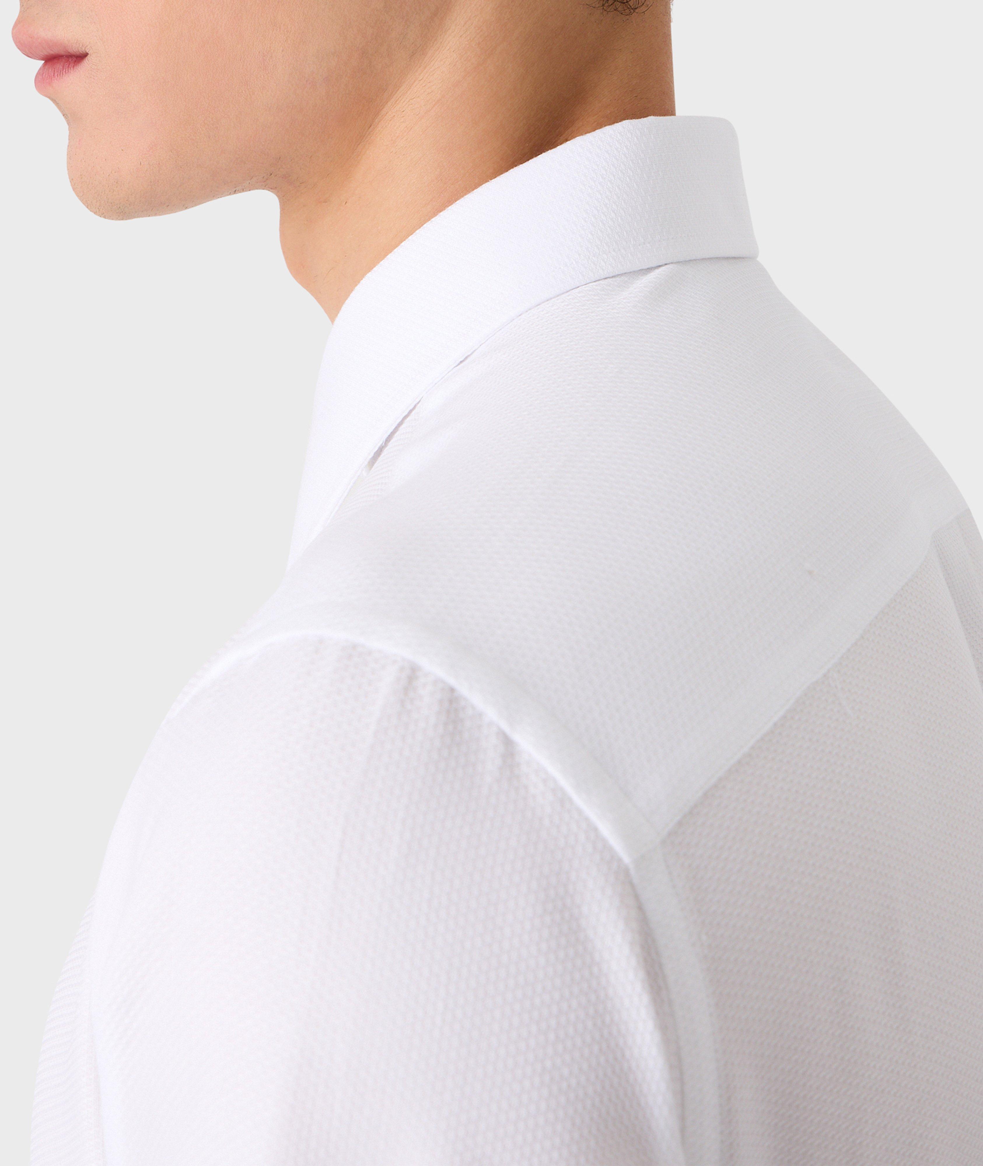Micro-Pattern Poplin Cotton Dress Shirt image 3
