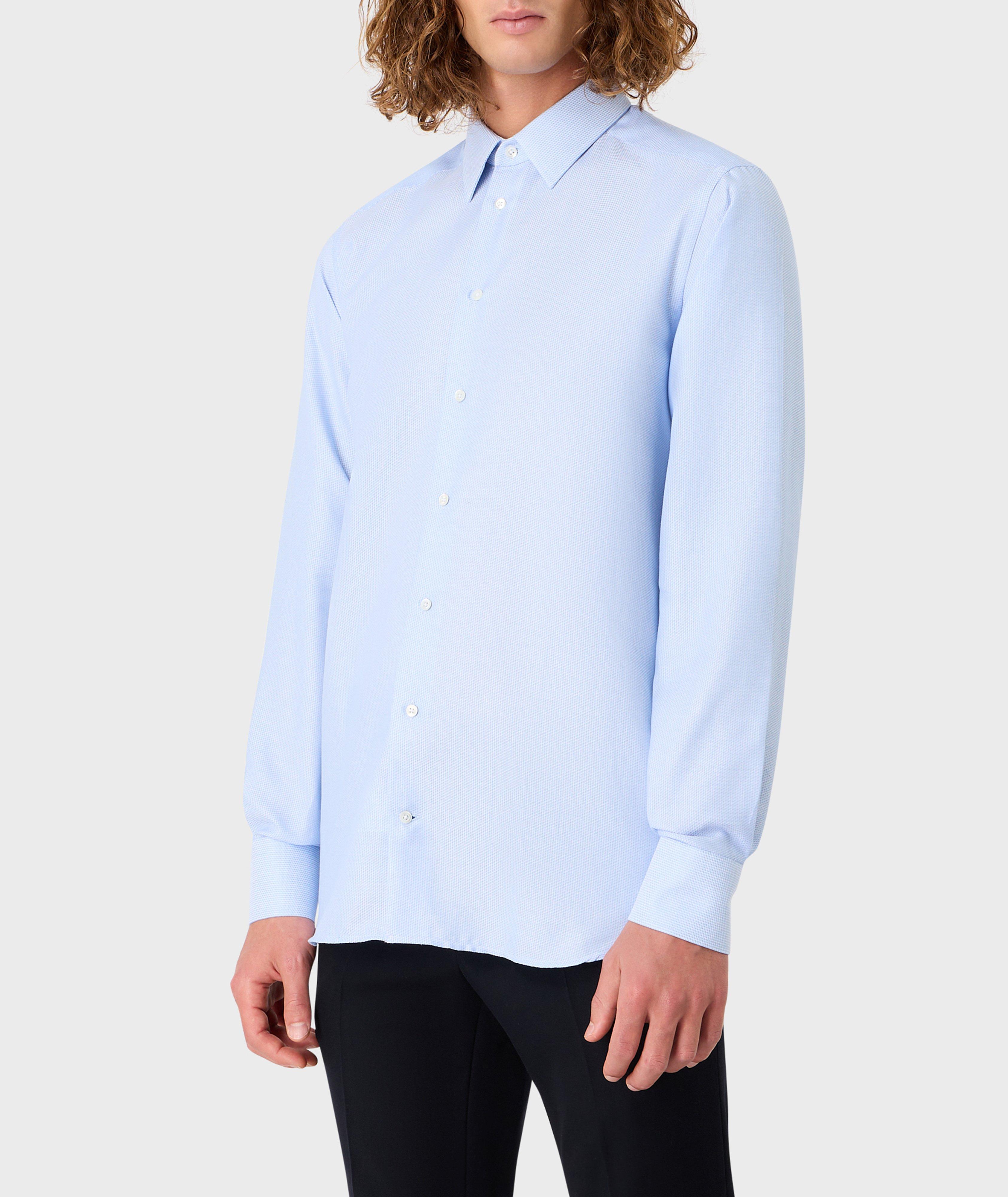 Textured Technical Fabric Dress Shirt image 1