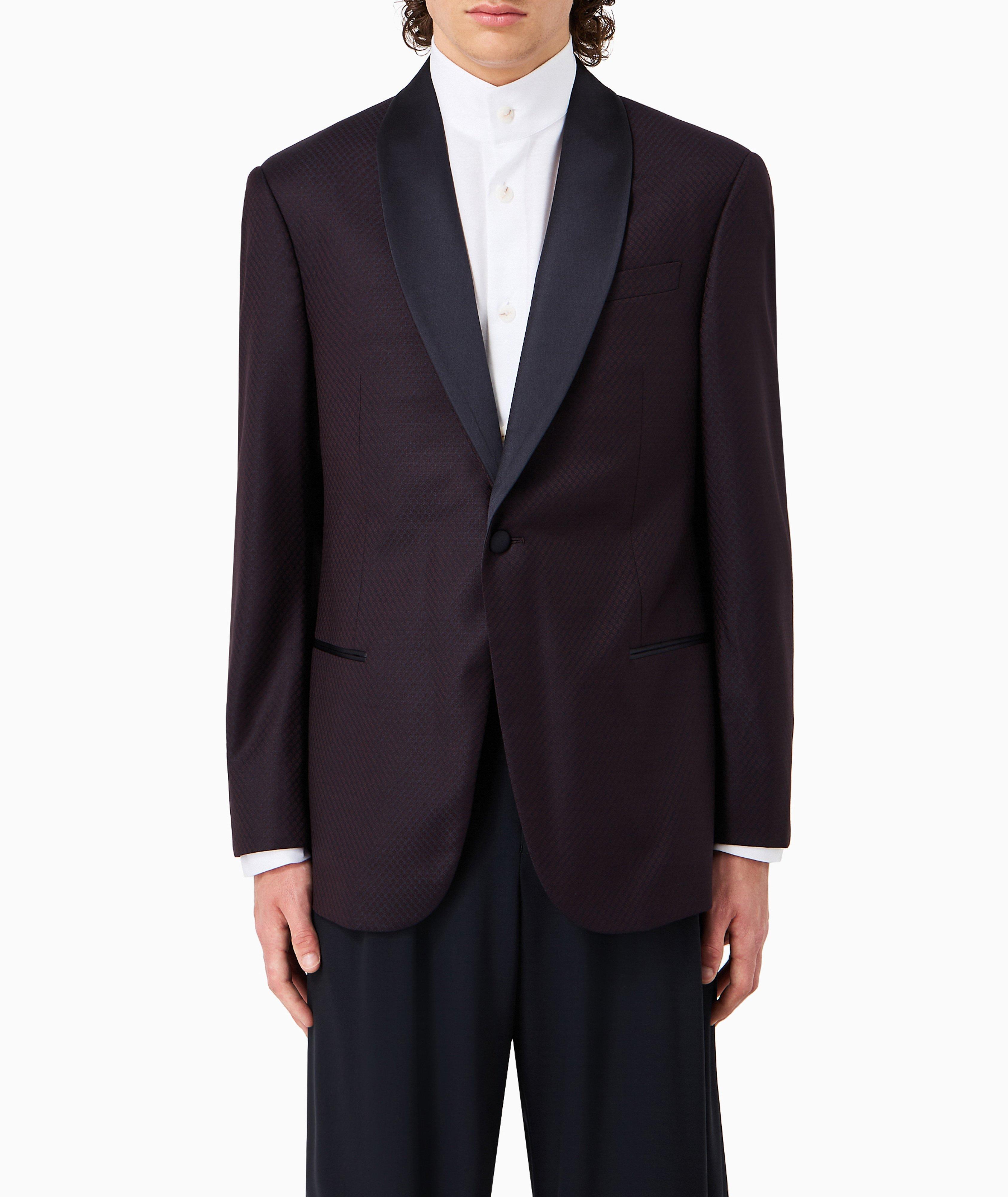 G-Line Micro Medallion Stretch-Wool Tuxedo Jacket image 1