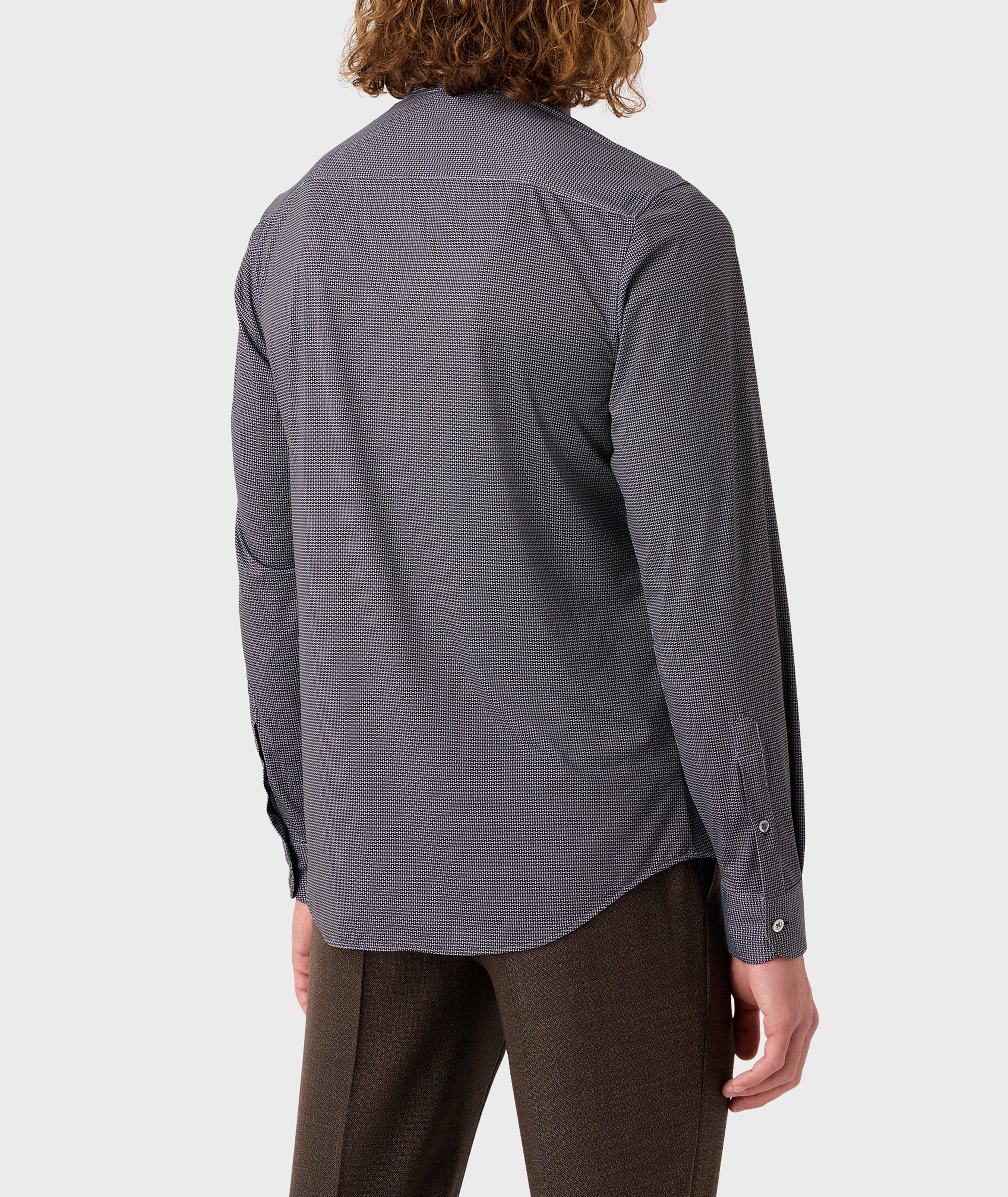 Micro Geometric Stretch-Fabric Sport Shirt image 2