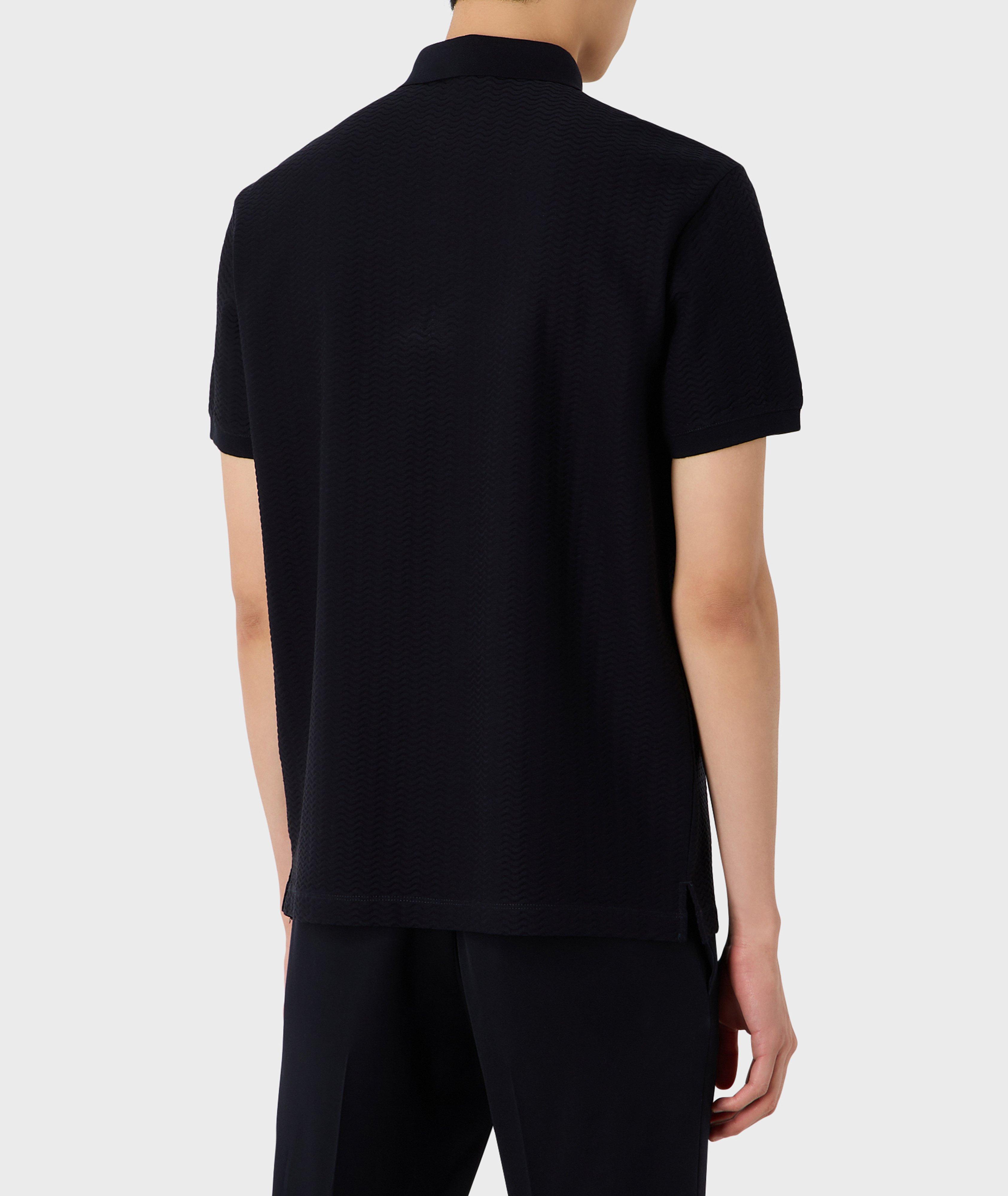 Jacquard Cotton Jersey Knit Polo image 2