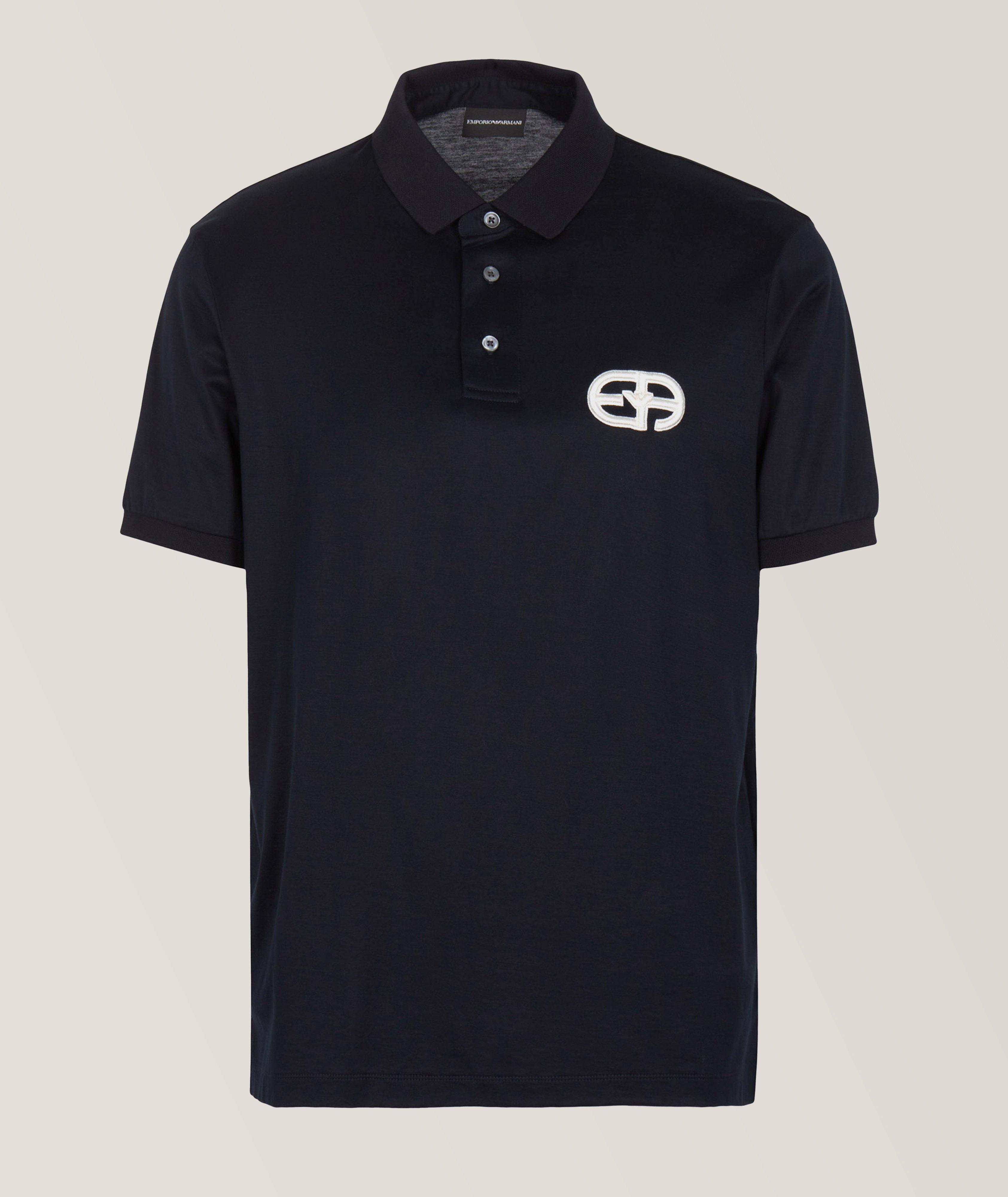 Embroidered Logo Tencel-Cotton Jersey Knit Polo image 0