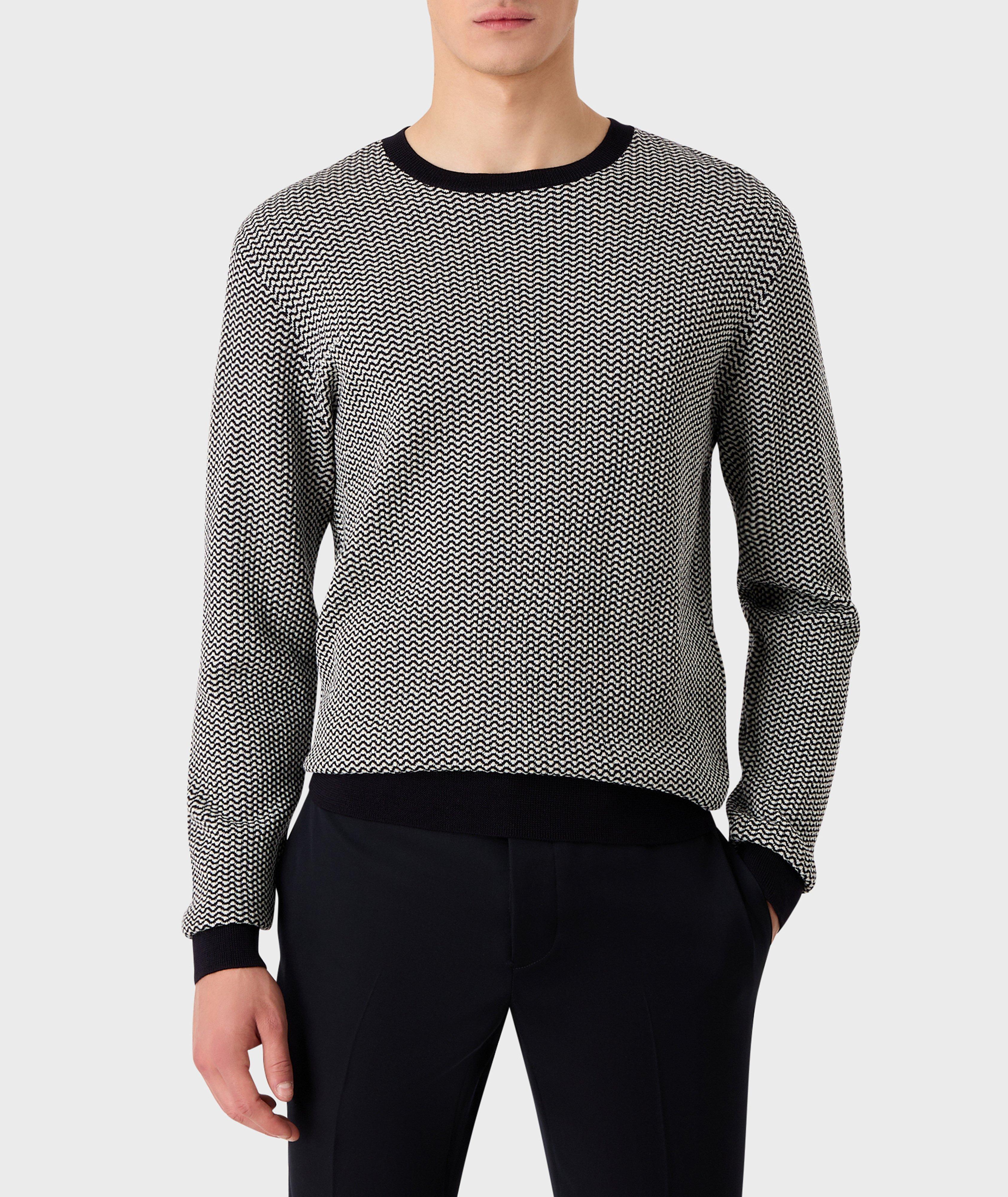 Merino wool jacquard sweater Black Kenzo