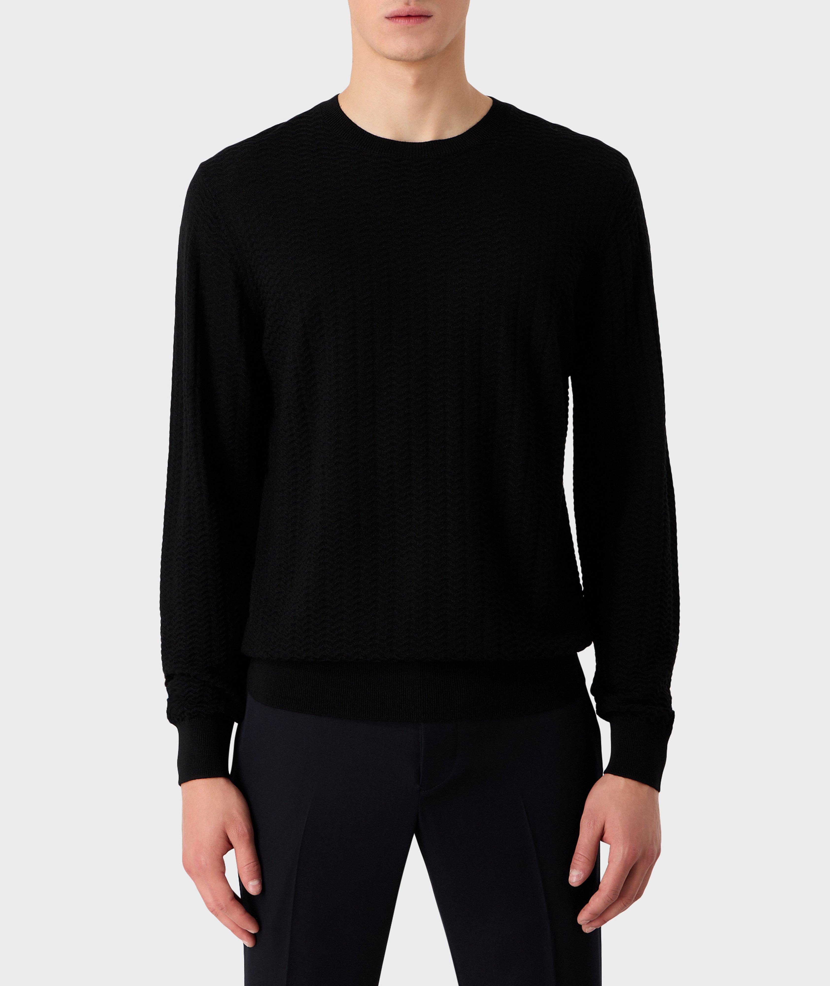 Zig-Zag Jacquard Virgin Wool Sweater image 1
