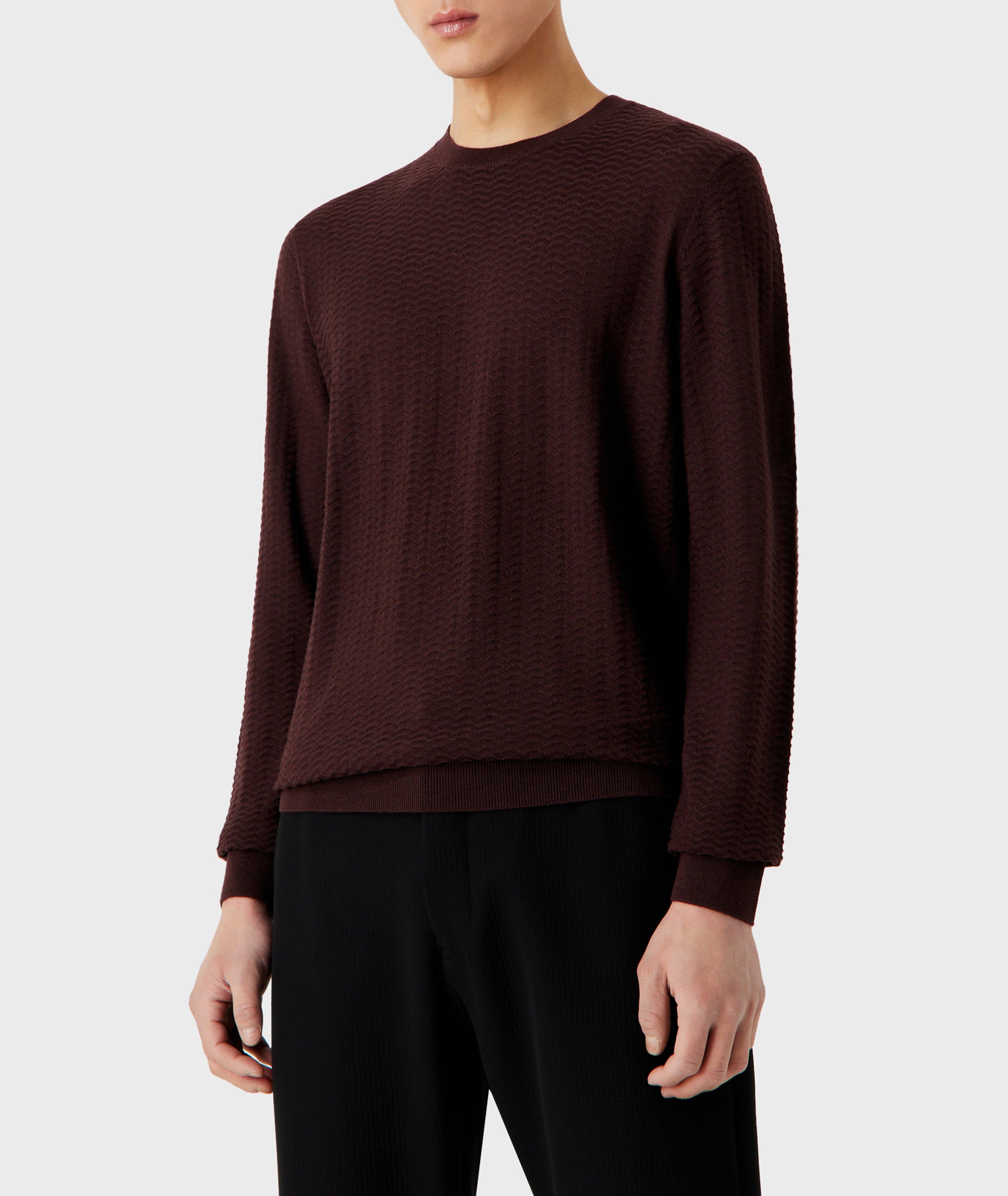 Zig-Zag Jacquard Virgin Wool Sweater image 1