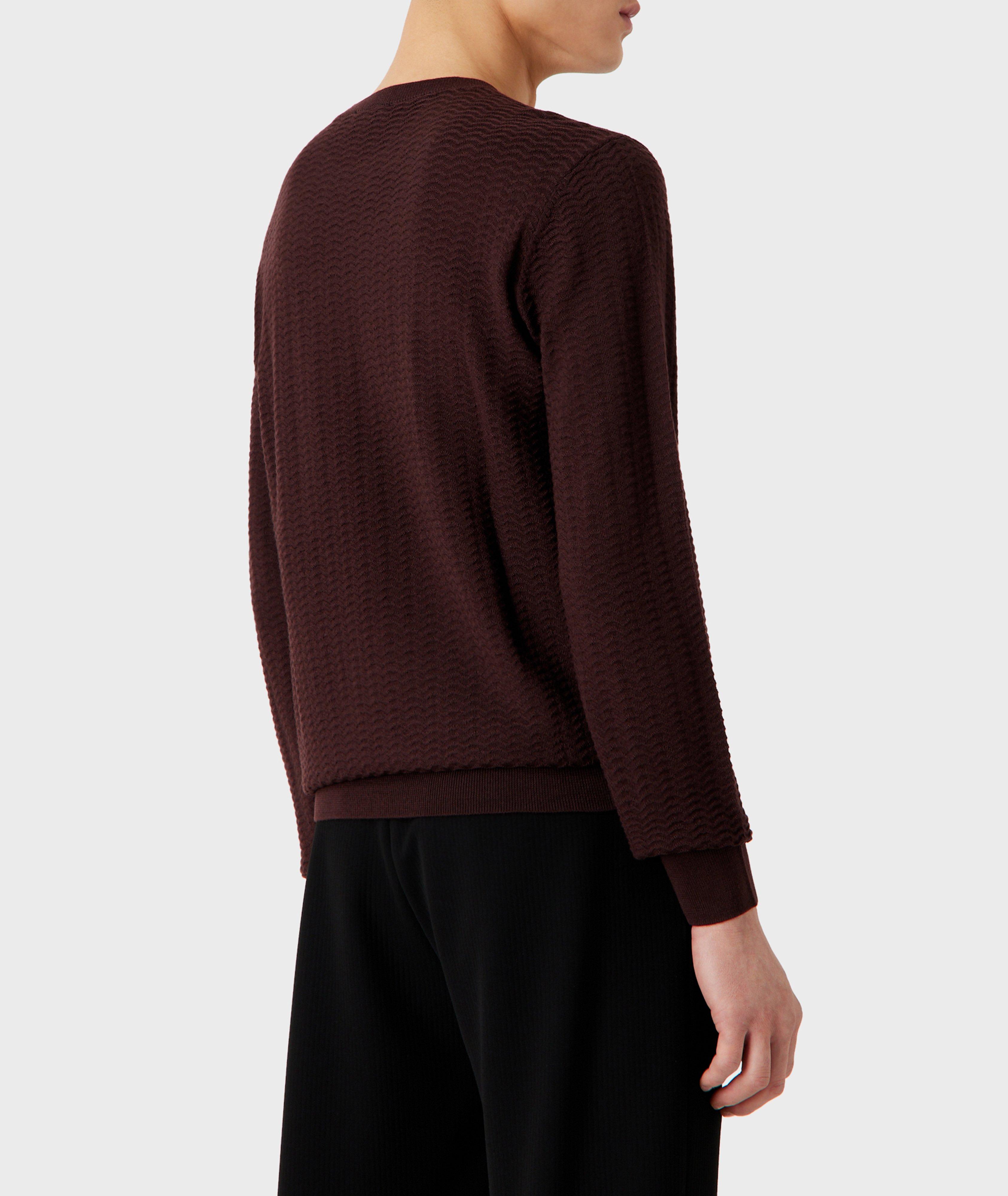Zig-Zag Jacquard Virgin Wool Sweater image 2
