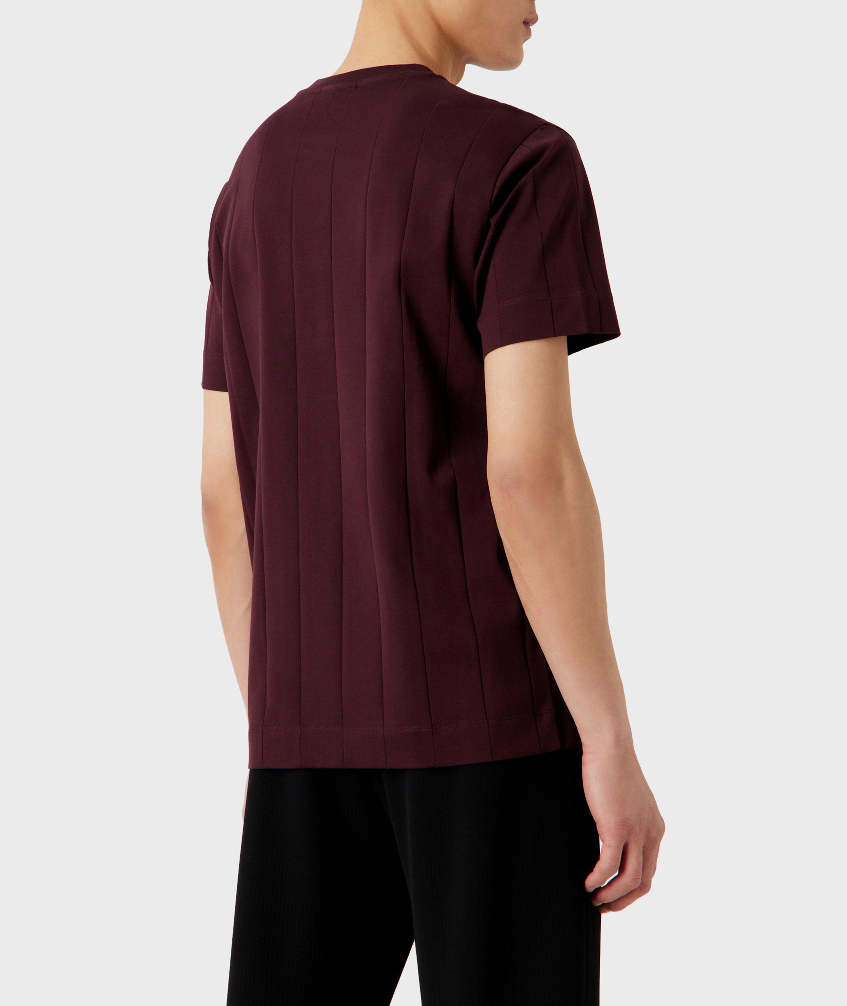 Striped Jacquard Jersey Cotton T-Shirt image 2