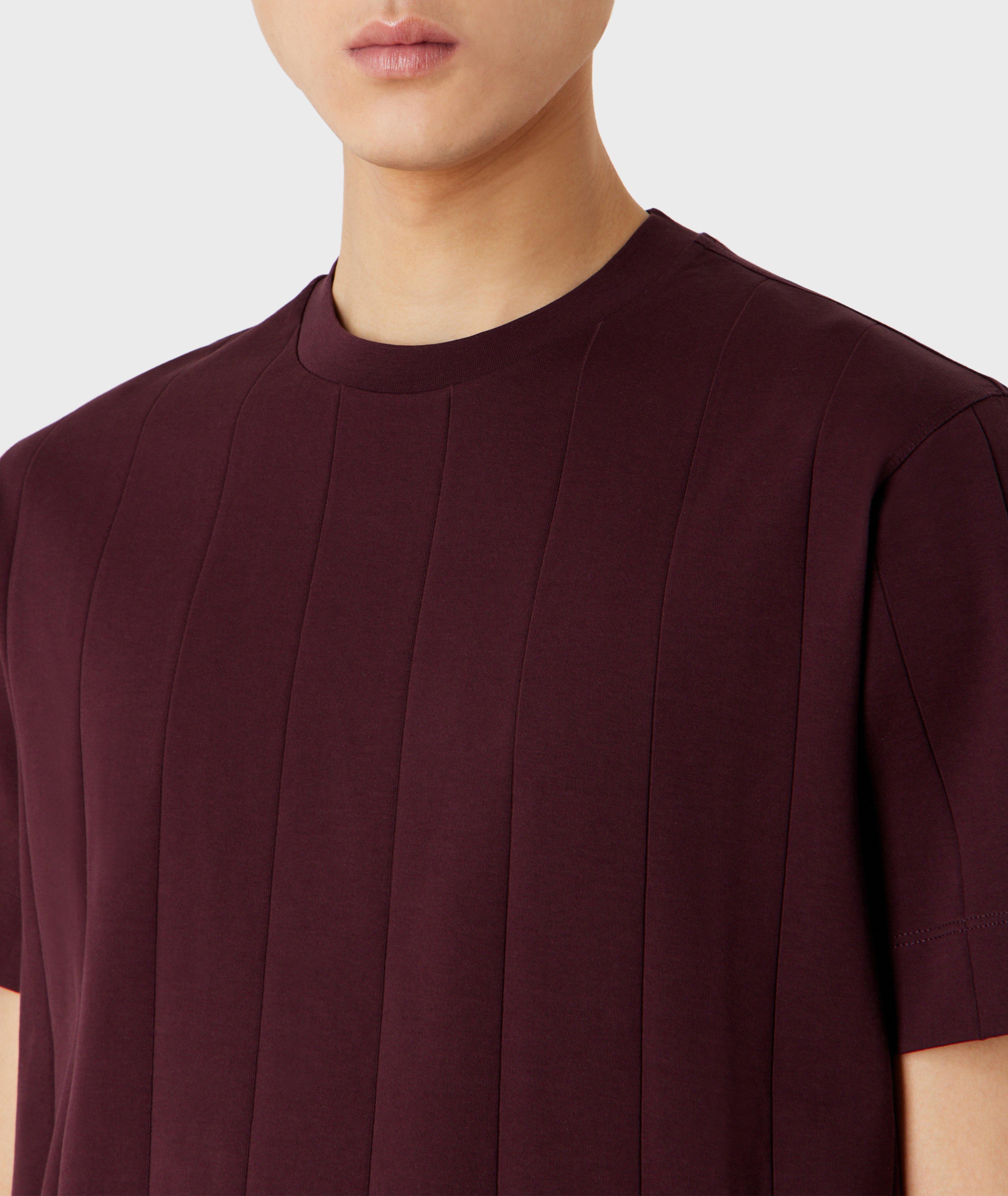 Striped Jacquard Jersey Cotton T-Shirt image 3