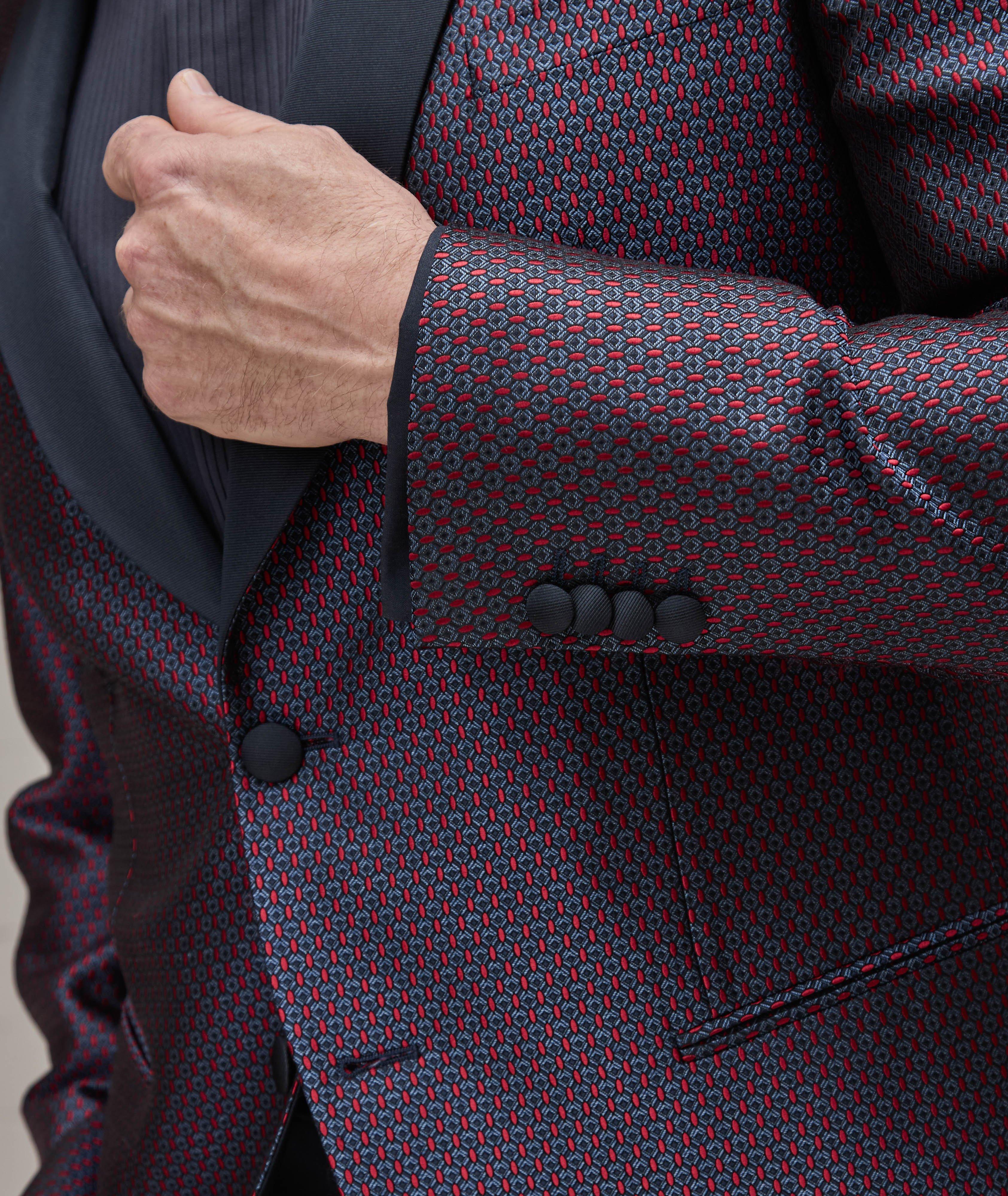 Giorgio Collection Geometric Jacquard Silk Sport Jacket image 4