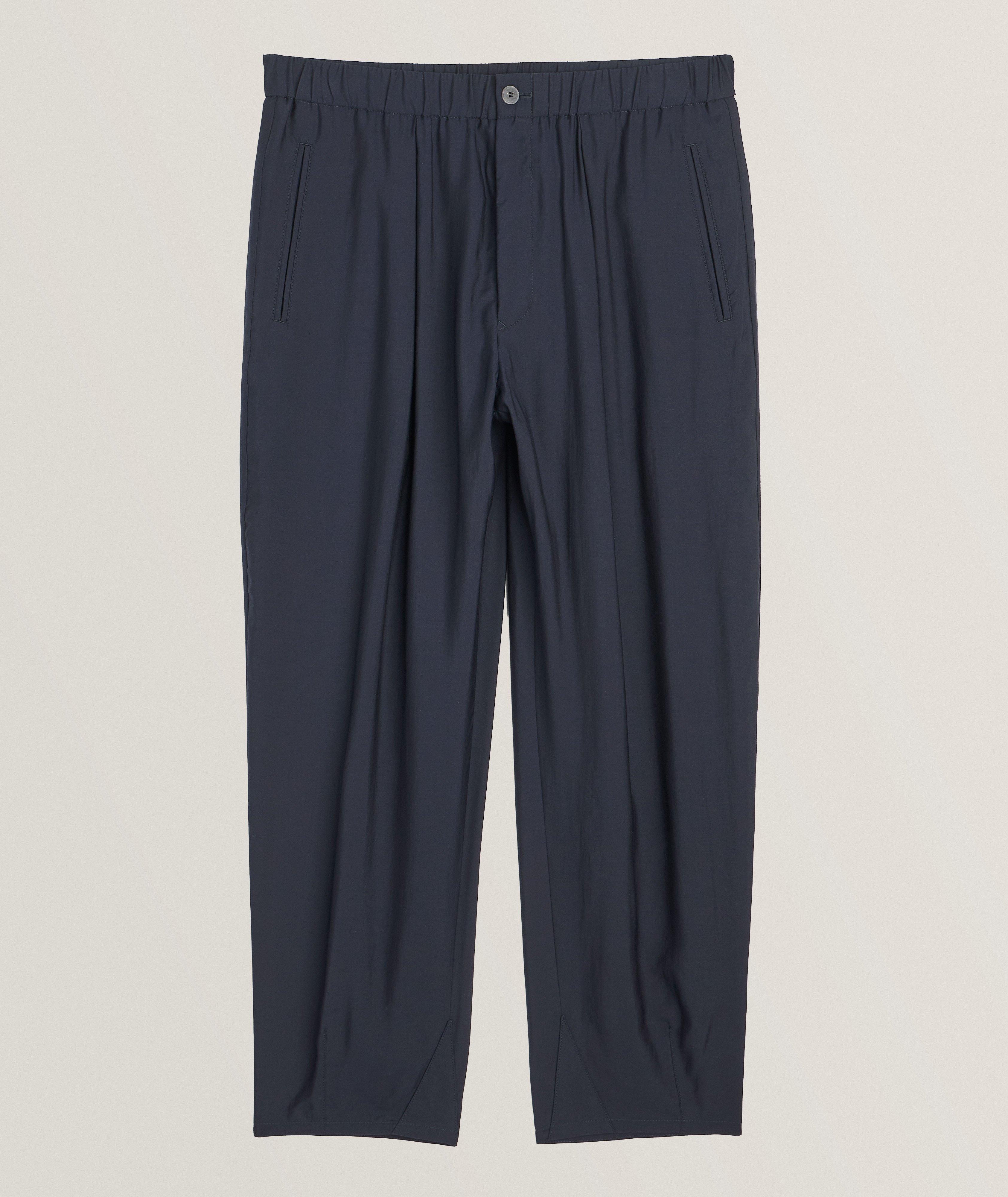 Giorgio Armani Pleated Lyocell-Silk Trousers 