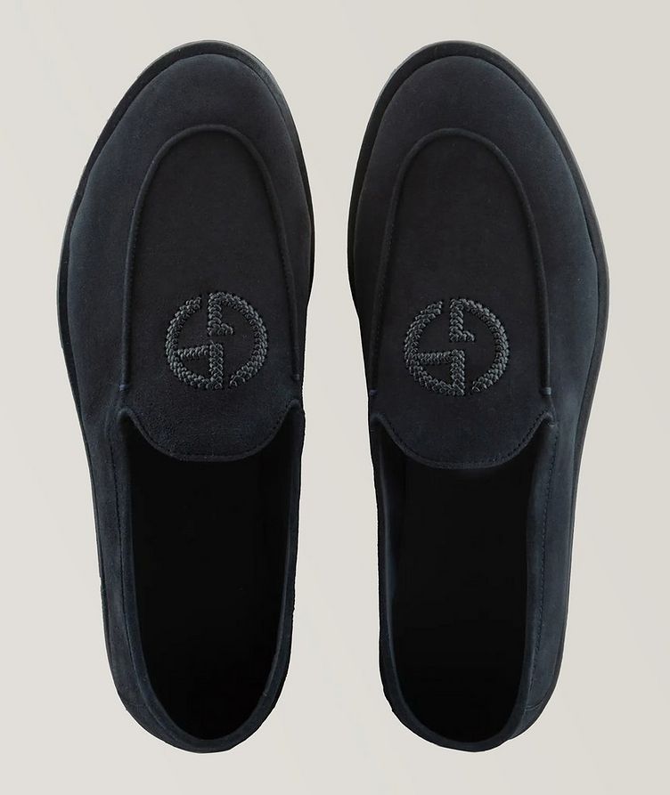 Threaded Logo Suede Loafers image 2