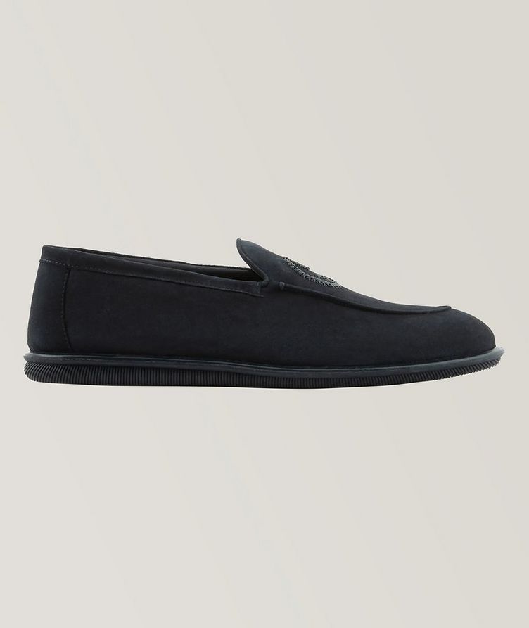 Threaded Logo Suede Loafers image 0