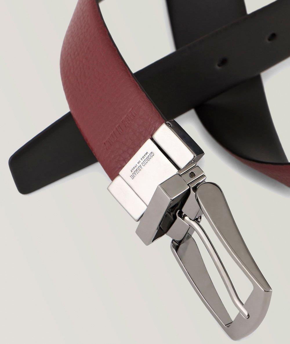 Ceinture en cuir lisse réversible image 2