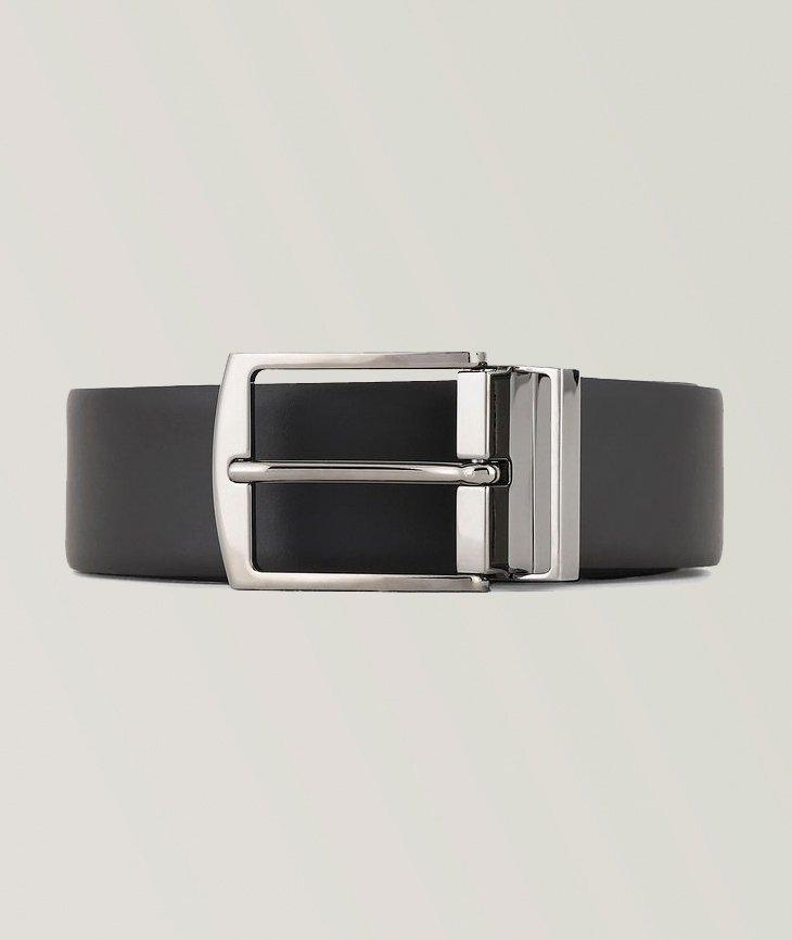 Ceinture en cuir lisse réversible image 0