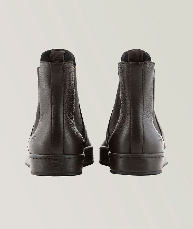 Grained Deerskin Leather Chelsea Boots image 3