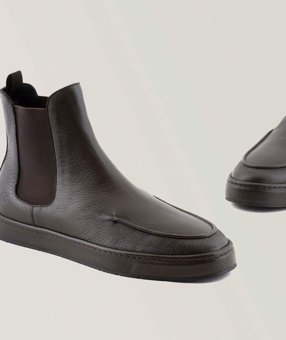 Botte de style Chelsea en cuir de chevreuil texturé image 3