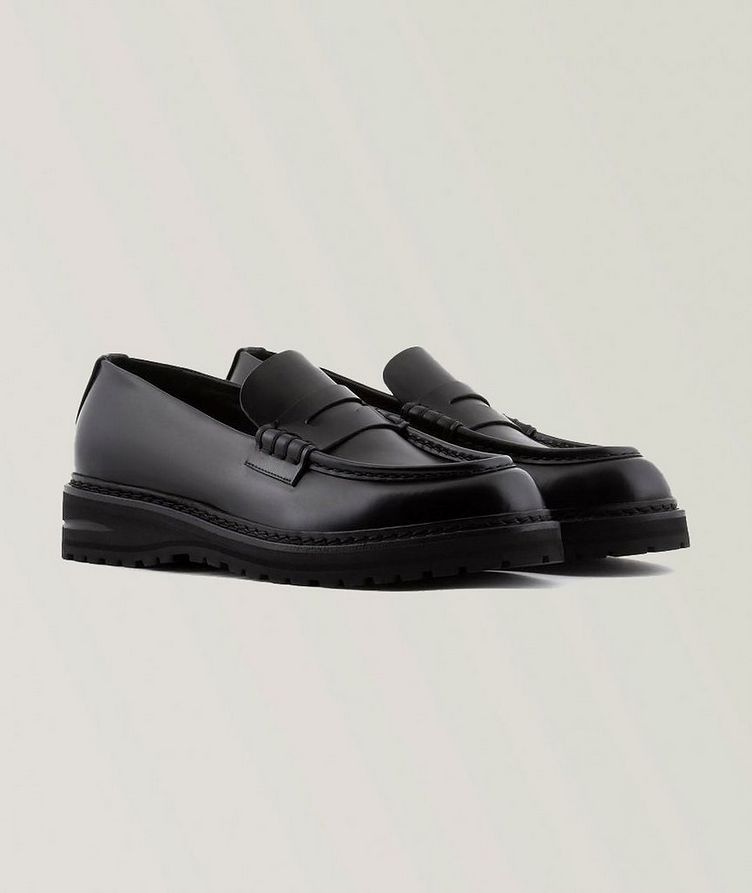 Chunky Sole Leather Loafers image 1
