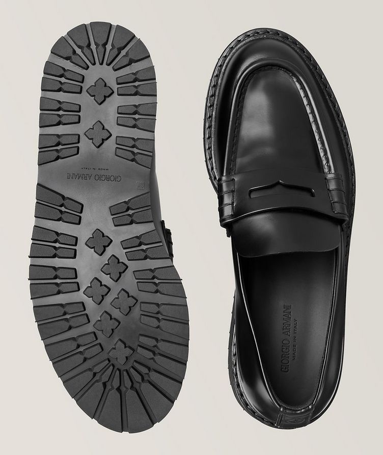 Chunky Sole Leather Loafers image 7