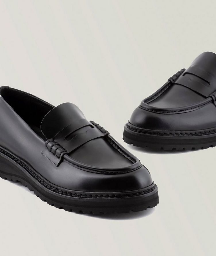 Chunky Sole Leather Loafers image 4