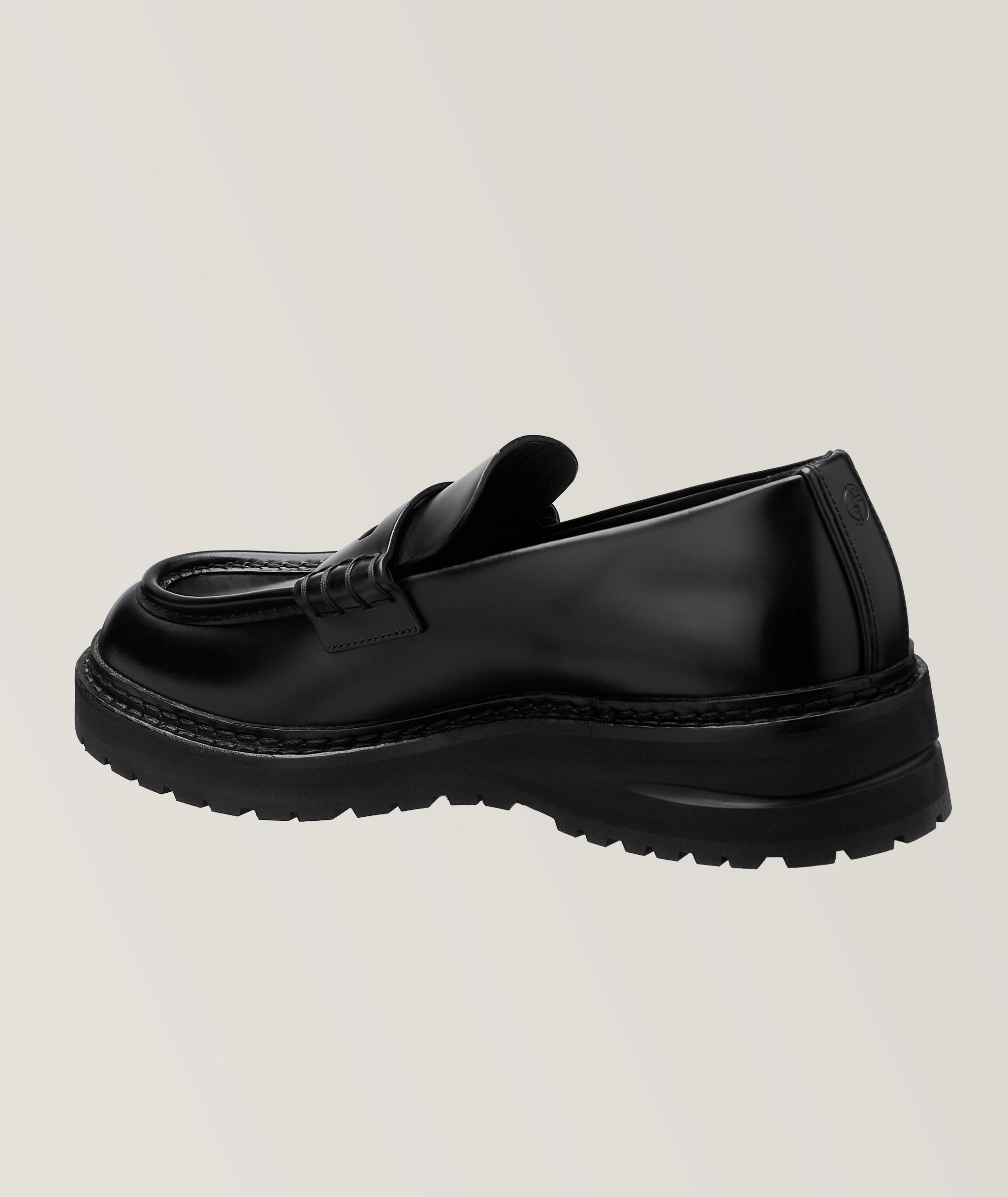 Chunky Sole Leather Loafers image 4