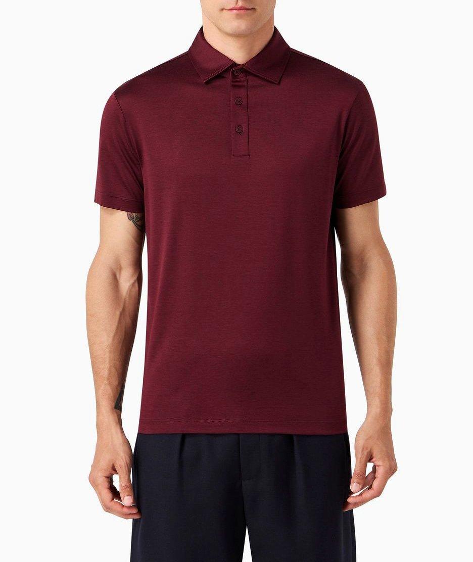 Mélange Silk-Jersey Cotton Polo image 1