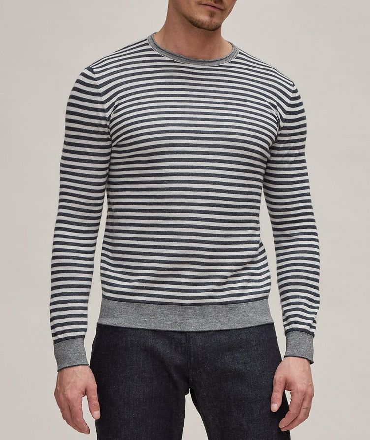 Striped Silk-Blend T-Shirt image 1