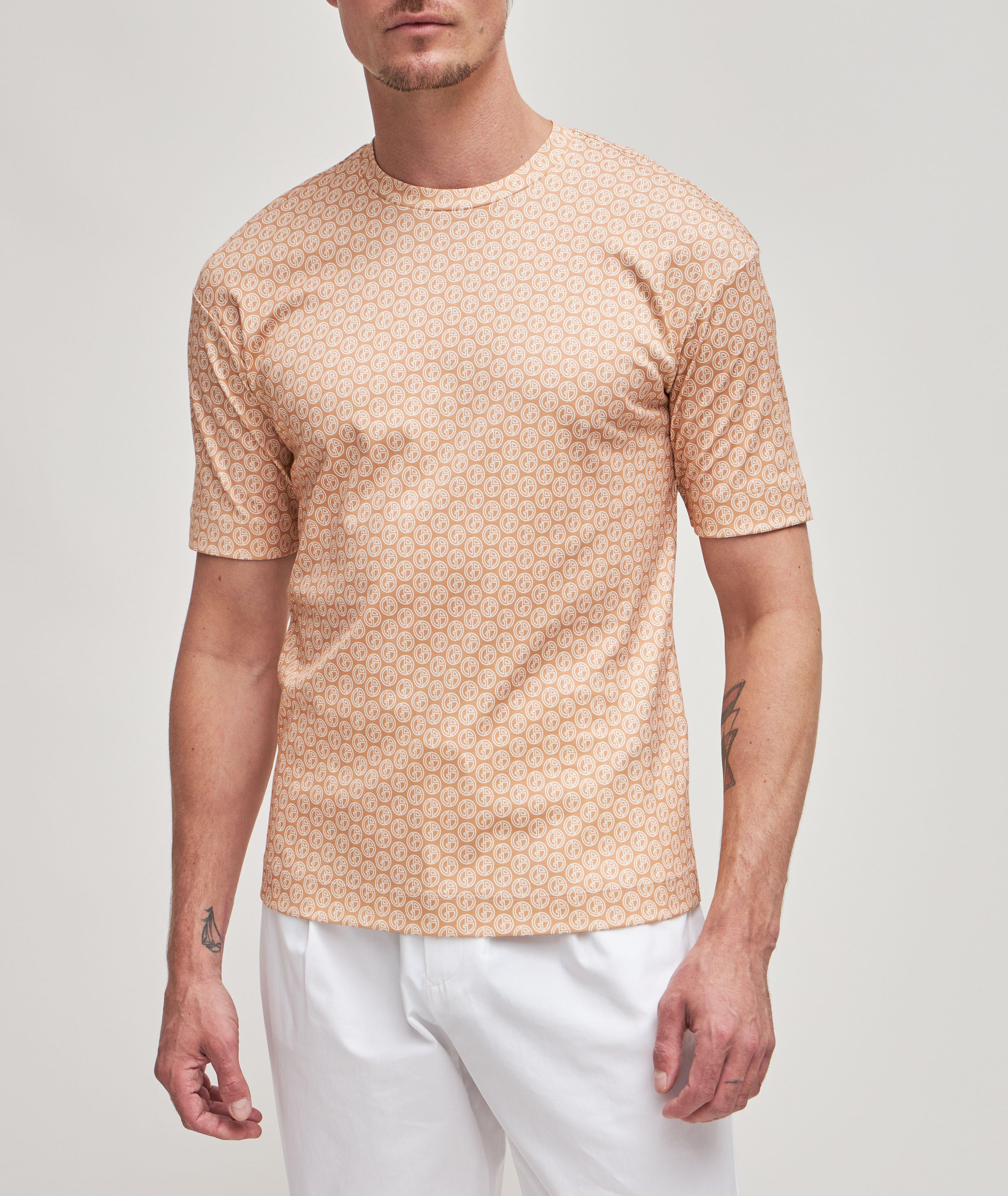 Monogram Logo Pattern Organic Cotton T-Shirt image 1