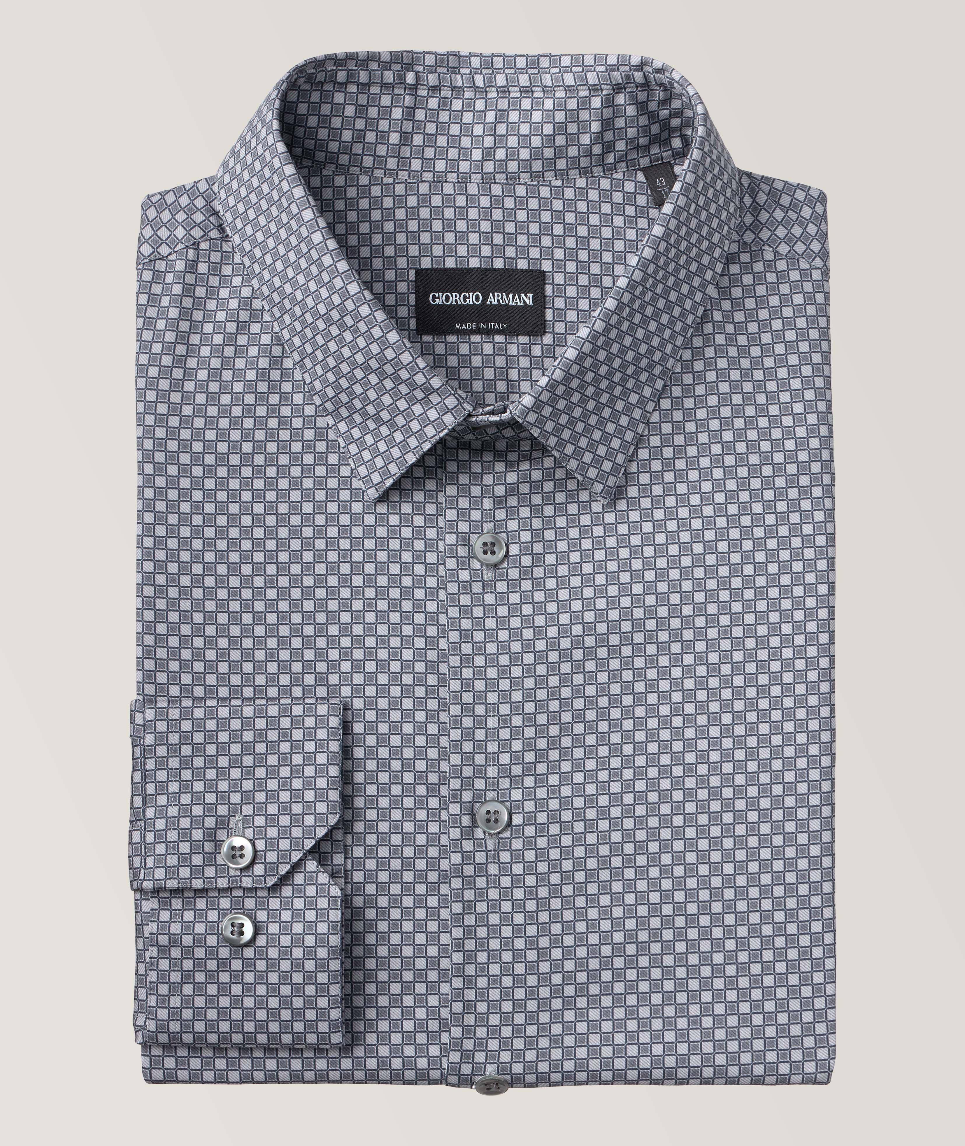 Giorgio Armani Micro Square Dress Shirt | Dress Shirts | Harry Rosen