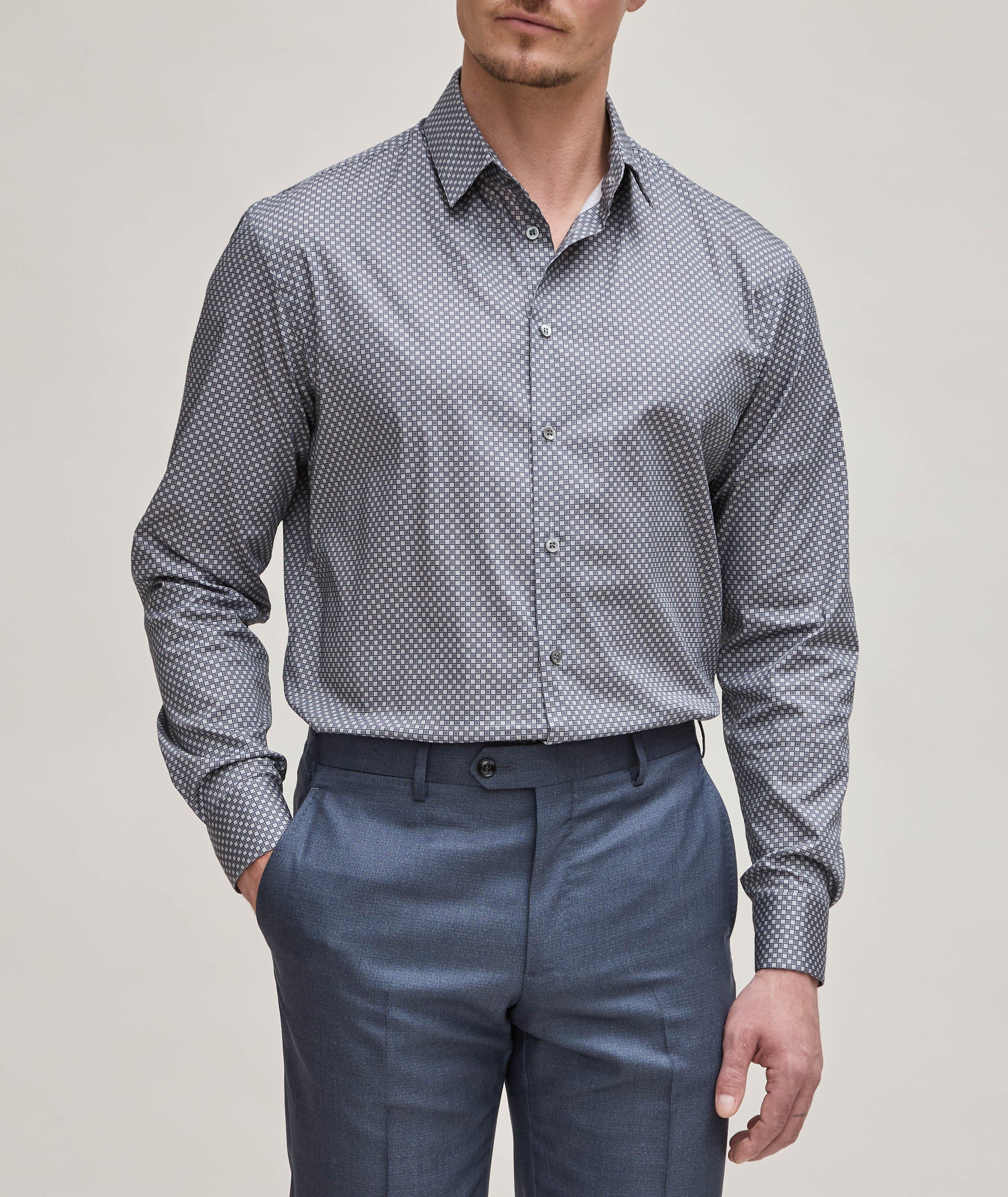 Giorgio Armani Micro Square Dress Shirt | Dress Shirts | Harry Rosen