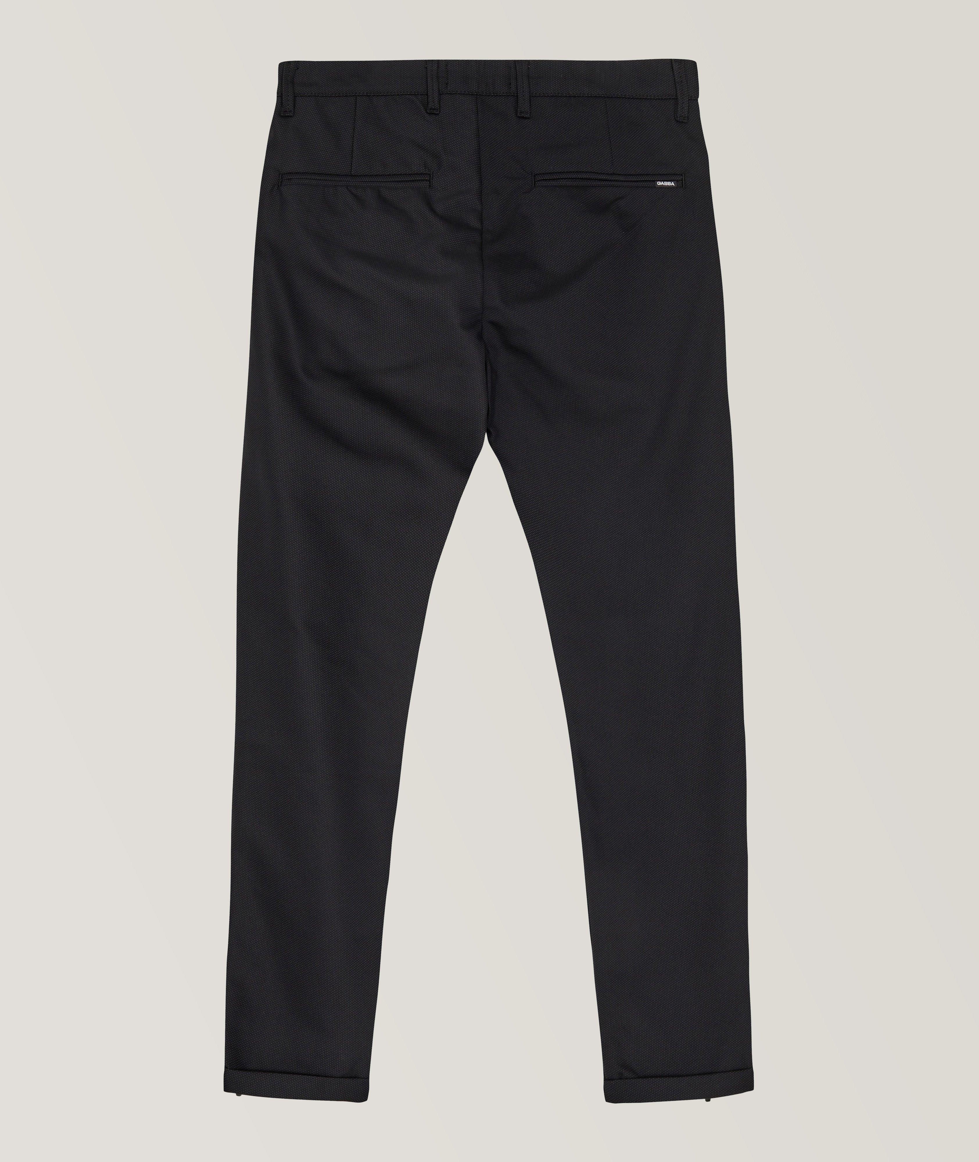 Pantalon en mélange de coton à pois image 1