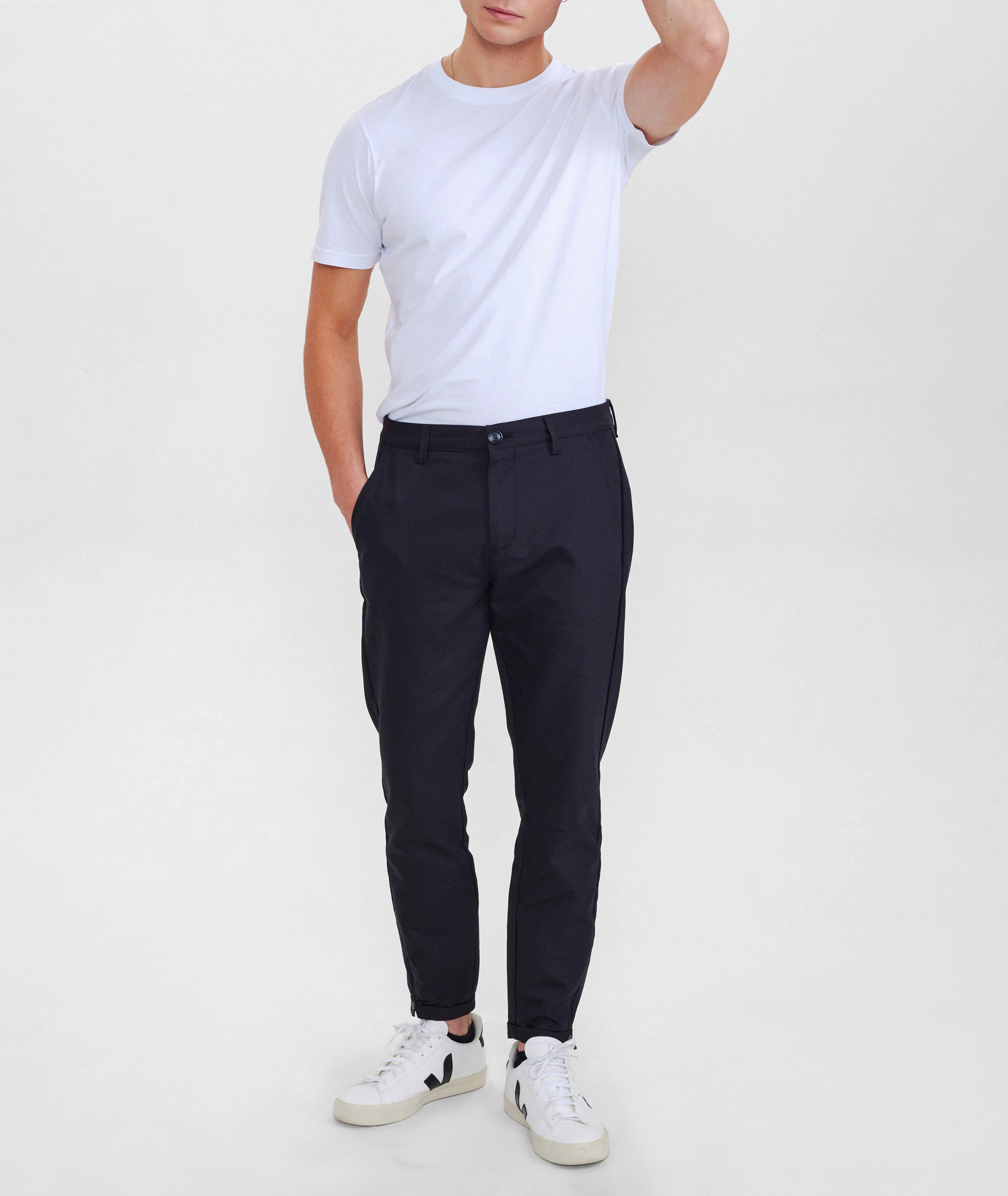 Pantalon en mélange de coton à pois image 7