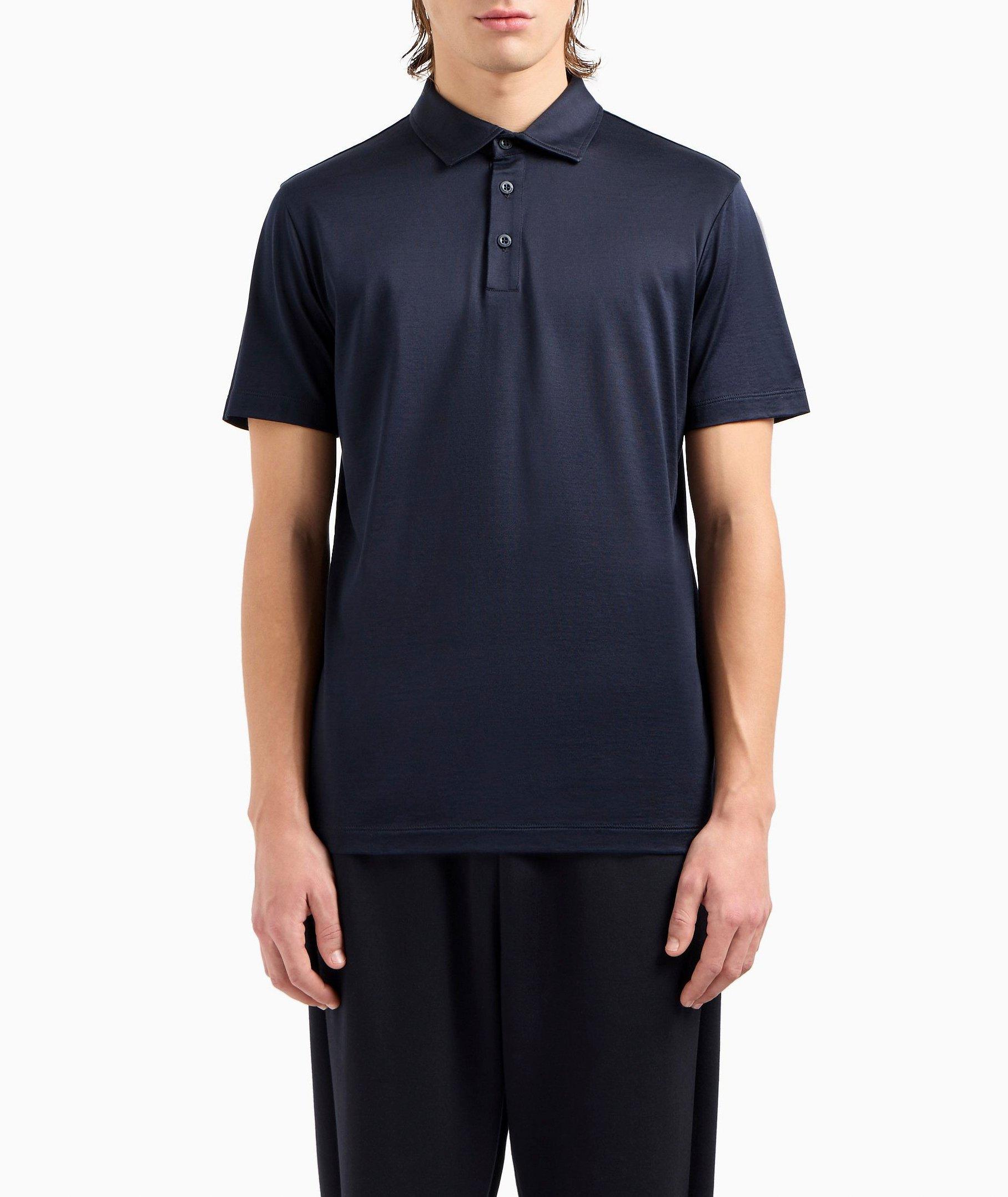 Mélange Silk-Jersey Cotton Polo image 1