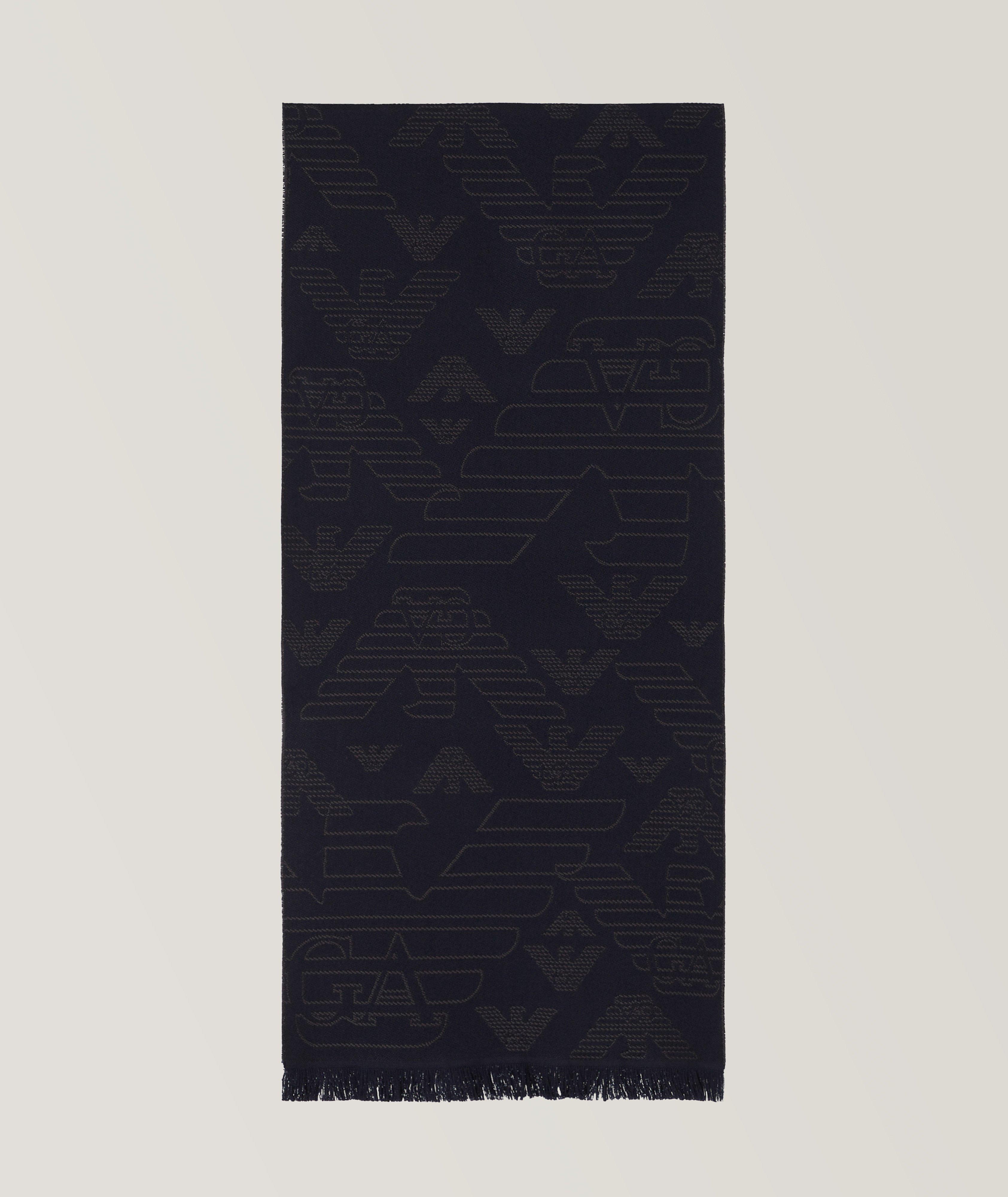 Embroidered Logo Wool Scarf image 0