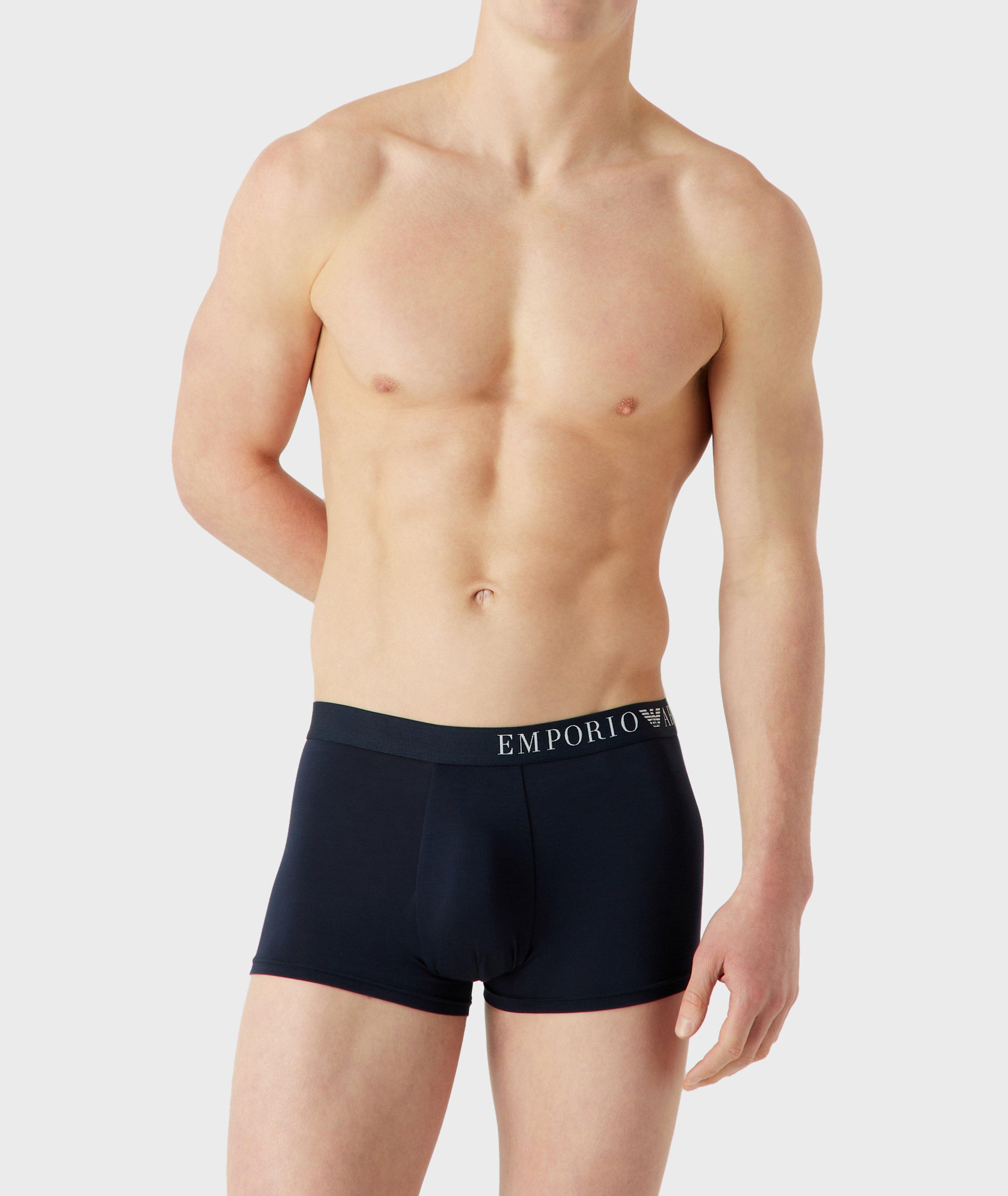 Two-Pack Logo Band Stretch-Cotton Boxer Briefs image 2