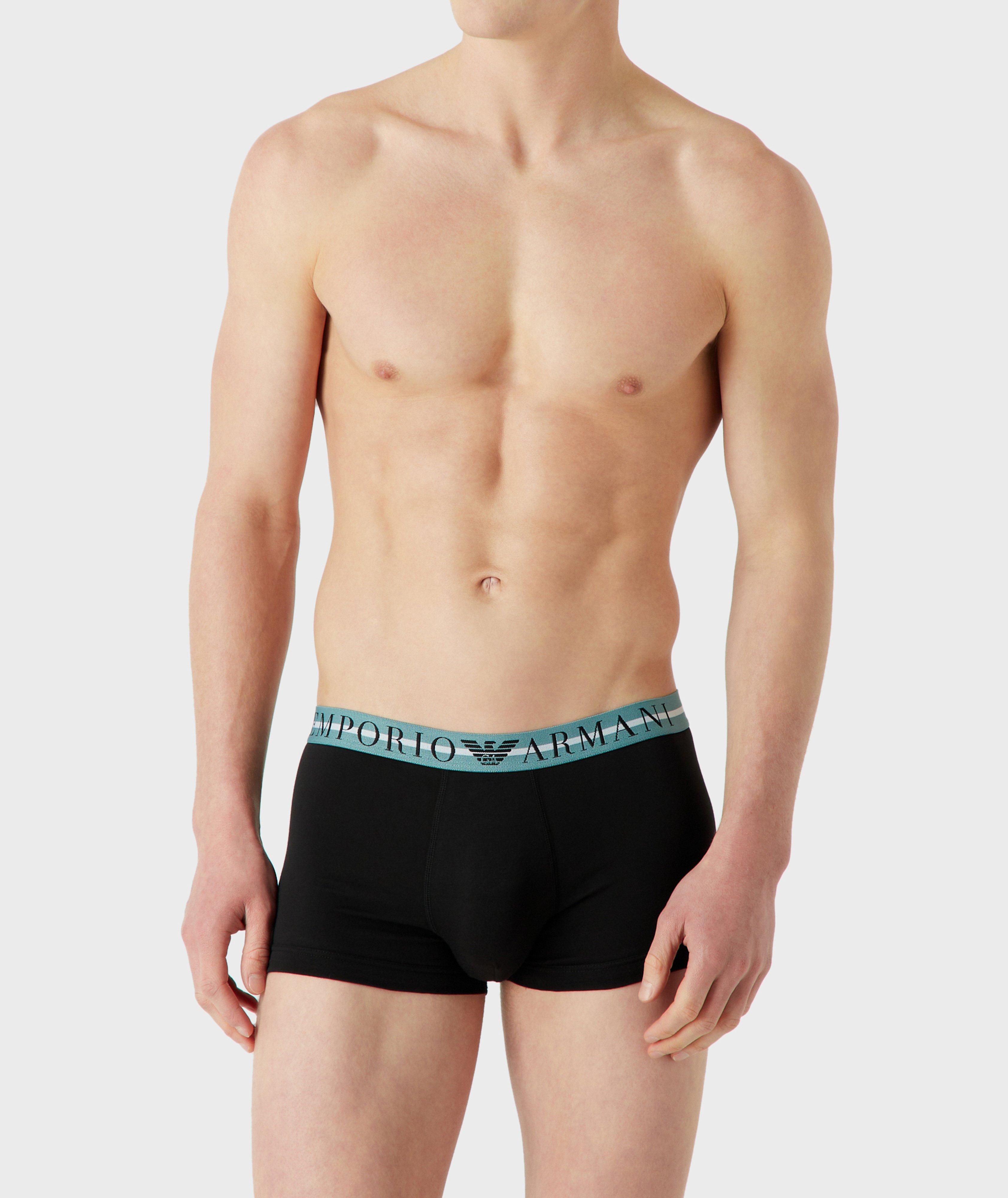 Two-Pack Tonal Logo Band Stretch-Cotton Boxer Briefs image 2