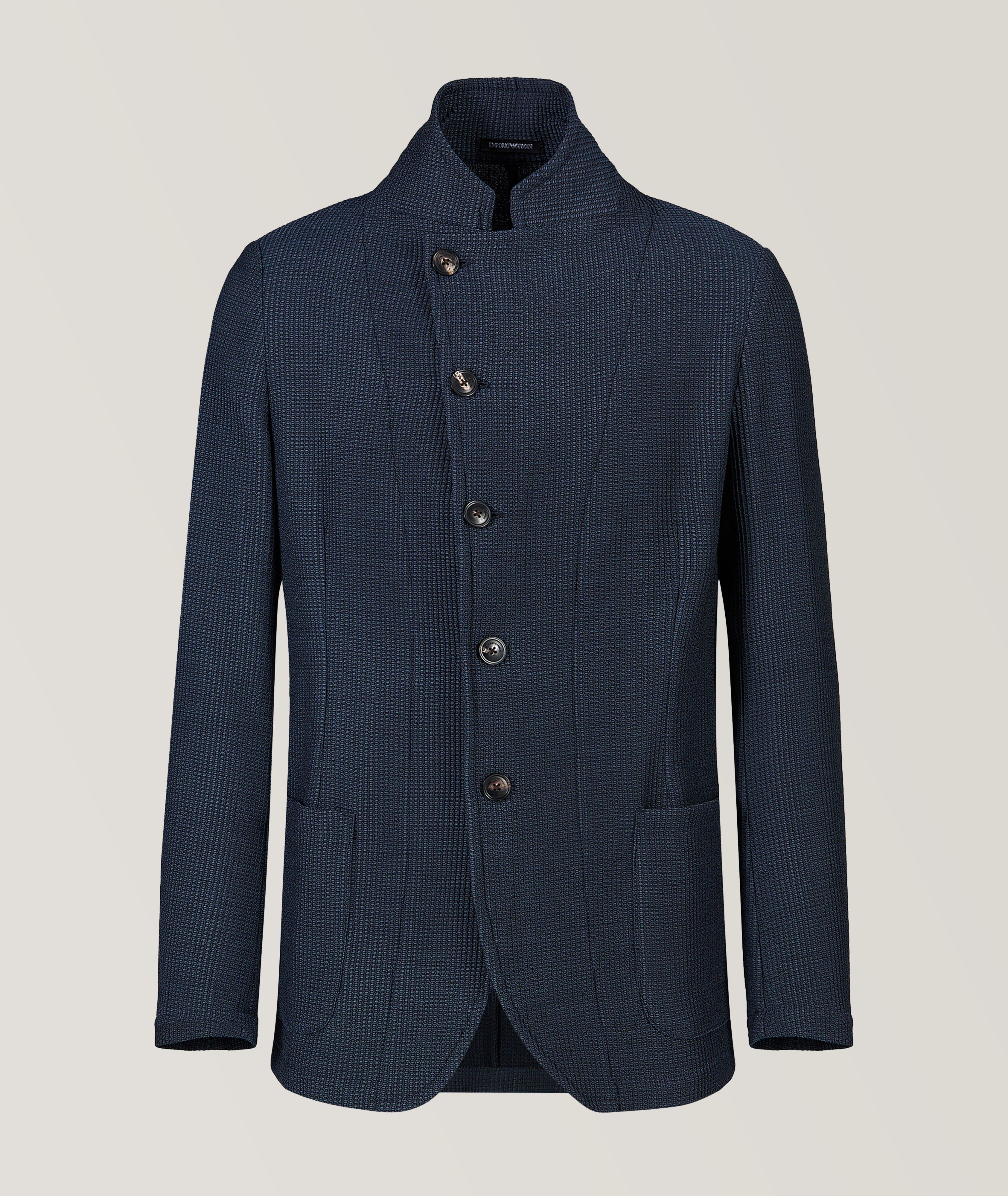 Textured Technical Stretch Fabric Sport Jacket image 0