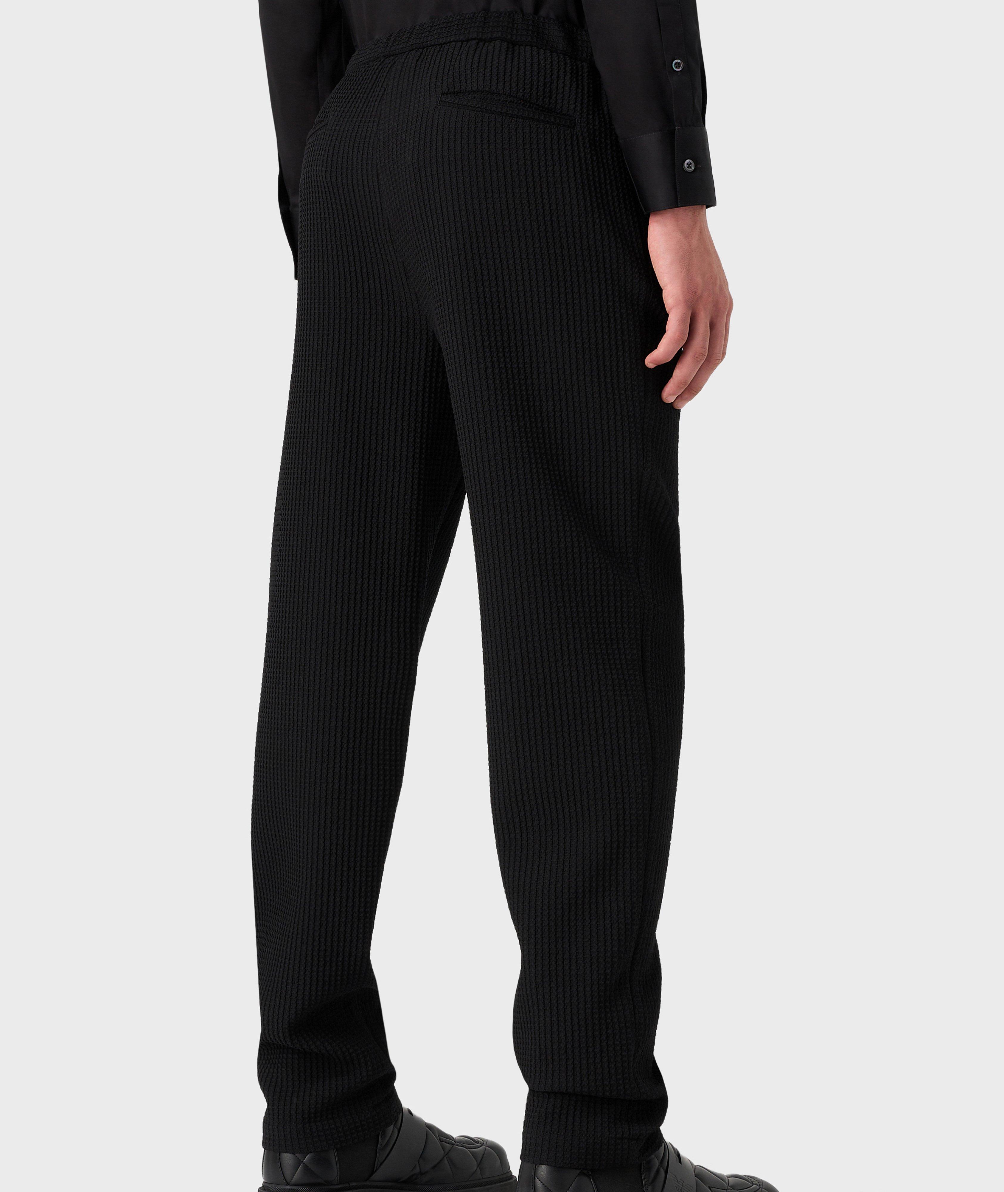 3D Effect Virgin Wool-Blend Trousers image 2