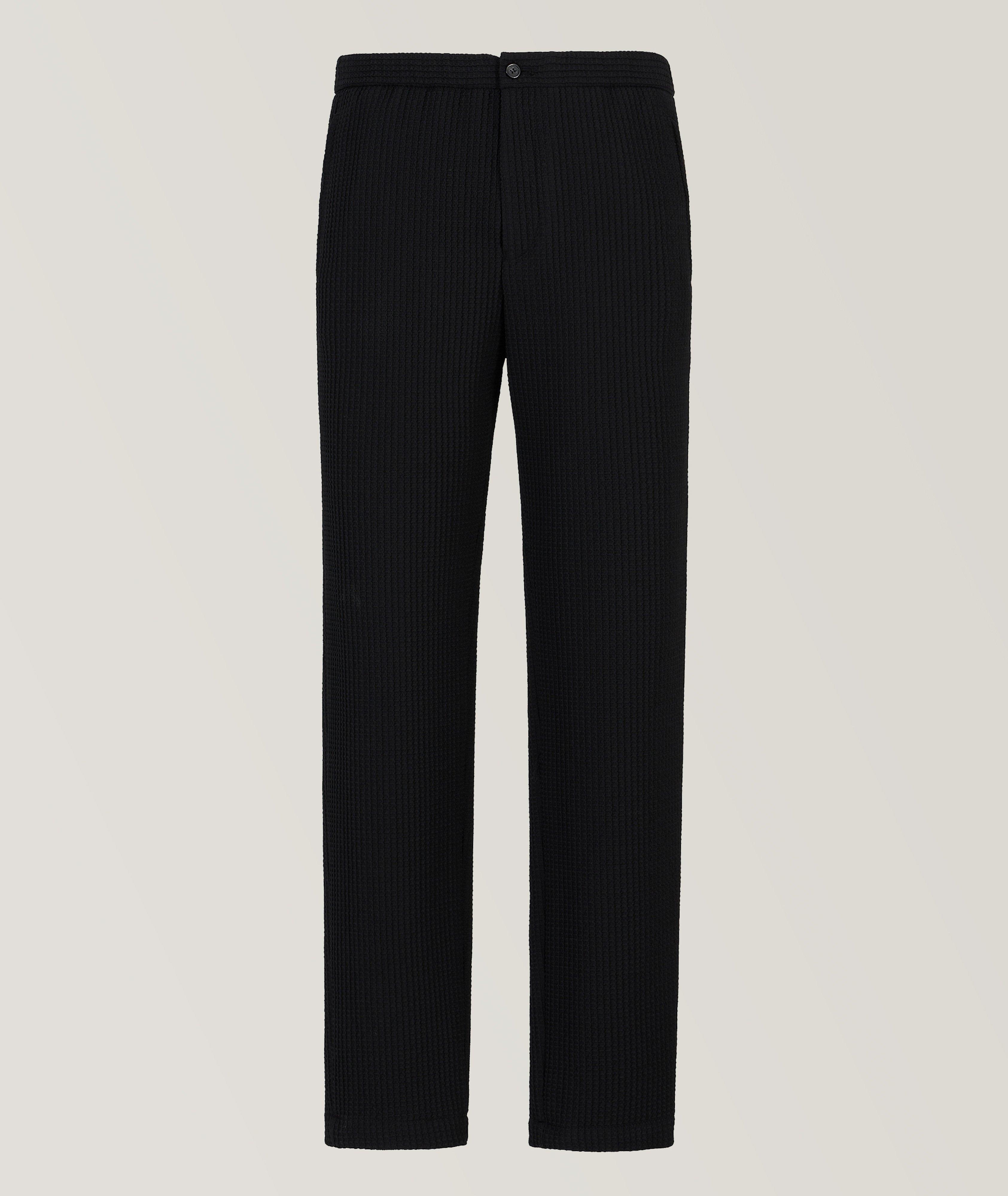 3D Effect Virgin Wool-Blend Trousers image 0