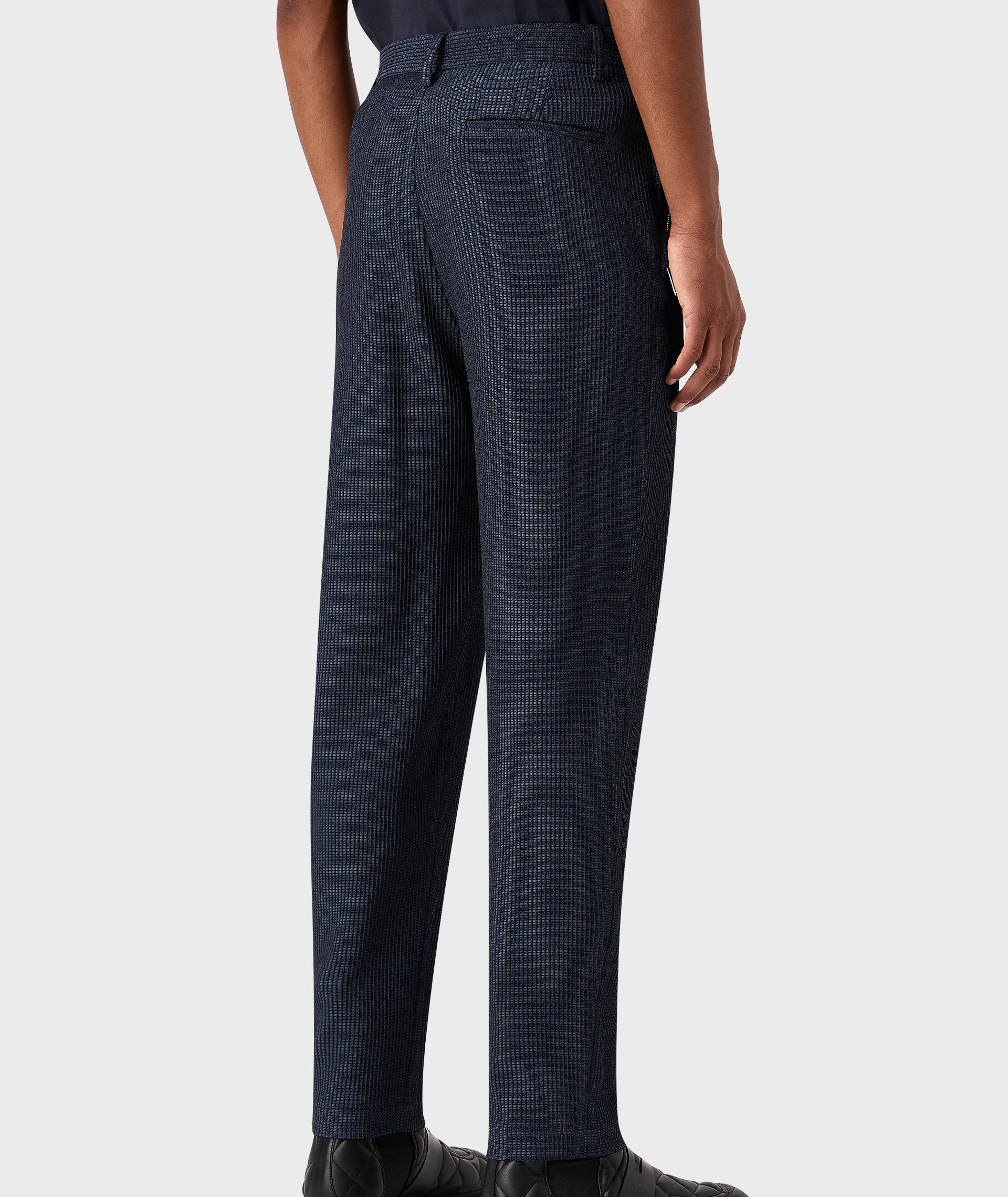 3D Effect Micro Textured Virgin Wool-Blend Chino Pants image 2