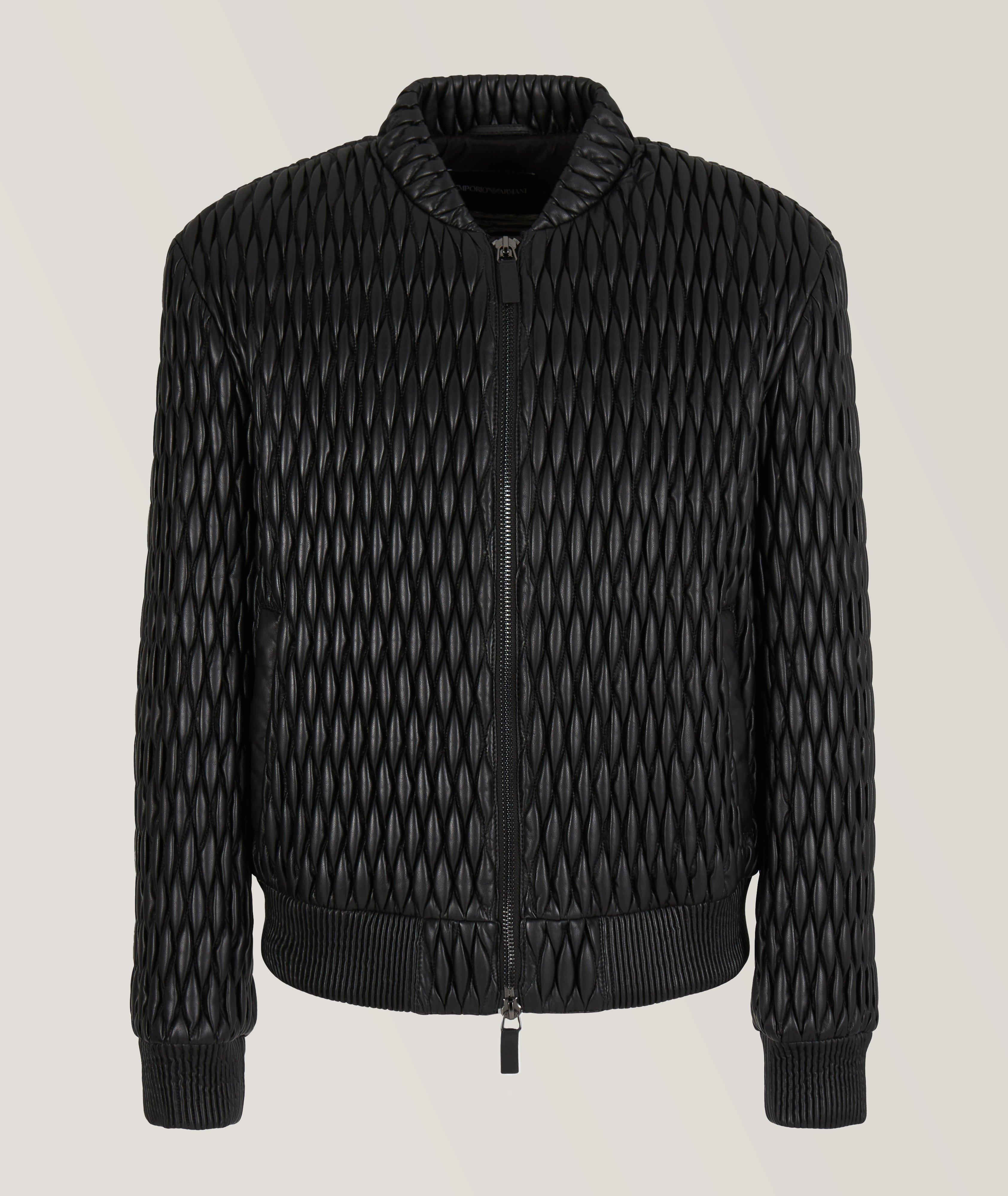 Blouson en cuir d’agneau surpiqué image 0