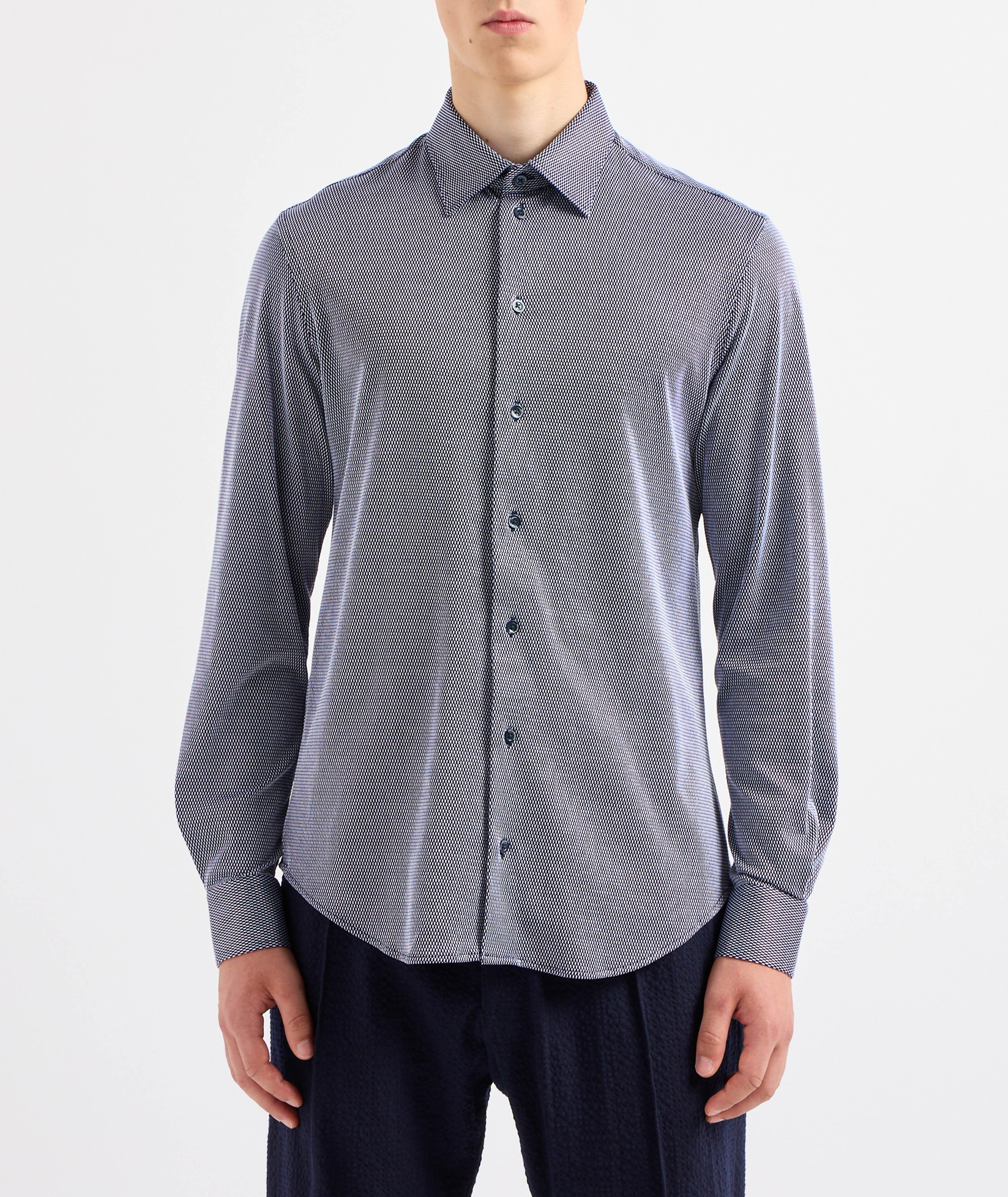 Jacquard Jersey Cotton-Blend Sport Shirt image 1